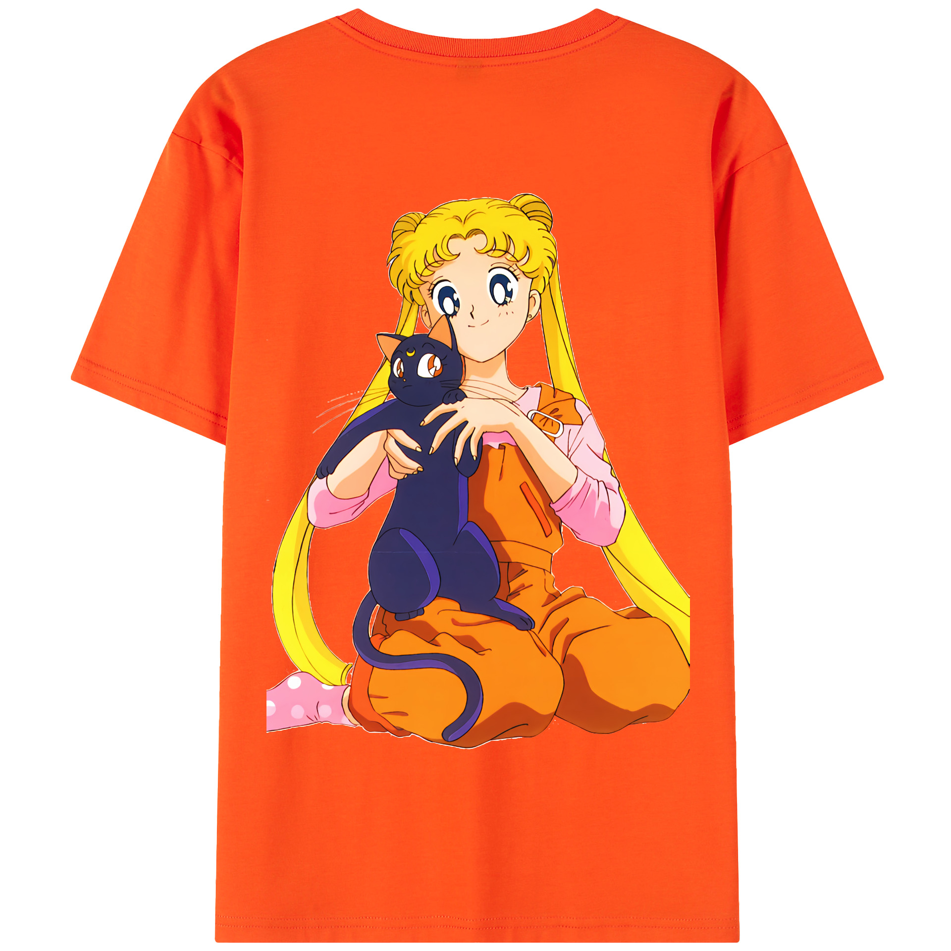 （画像用） 美少女戦士セーラームーン 愛野 美奈子 あいの みなこ Sailor Moon Aino Minako 綿100％半袖Tシャツ（背面プリント）