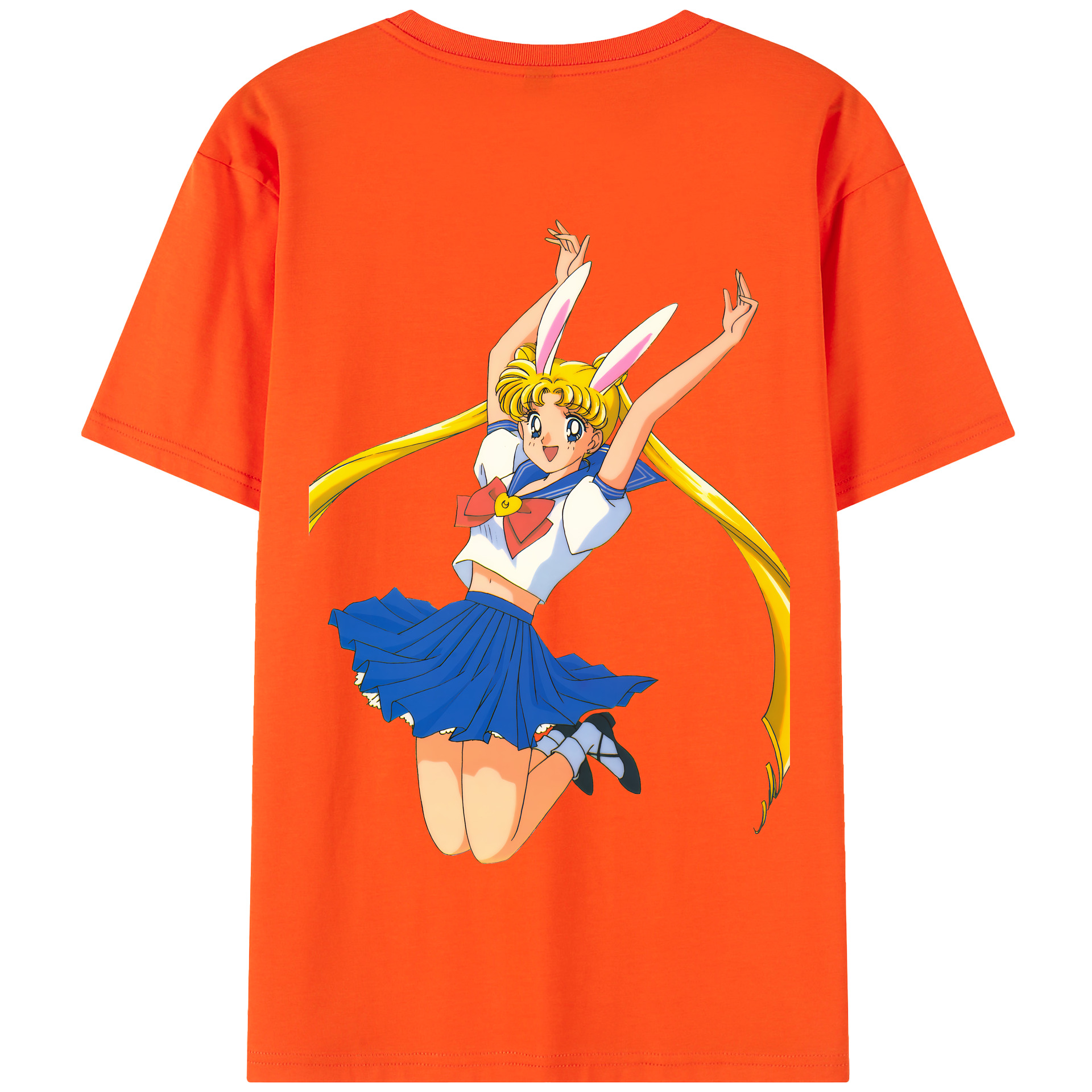 （画像用） 美少女戦士セーラームーン 愛野 美奈子 あいの みなこ Sailor Moon Aino Minako 綿100％半袖Tシャツ（背面プリント）
