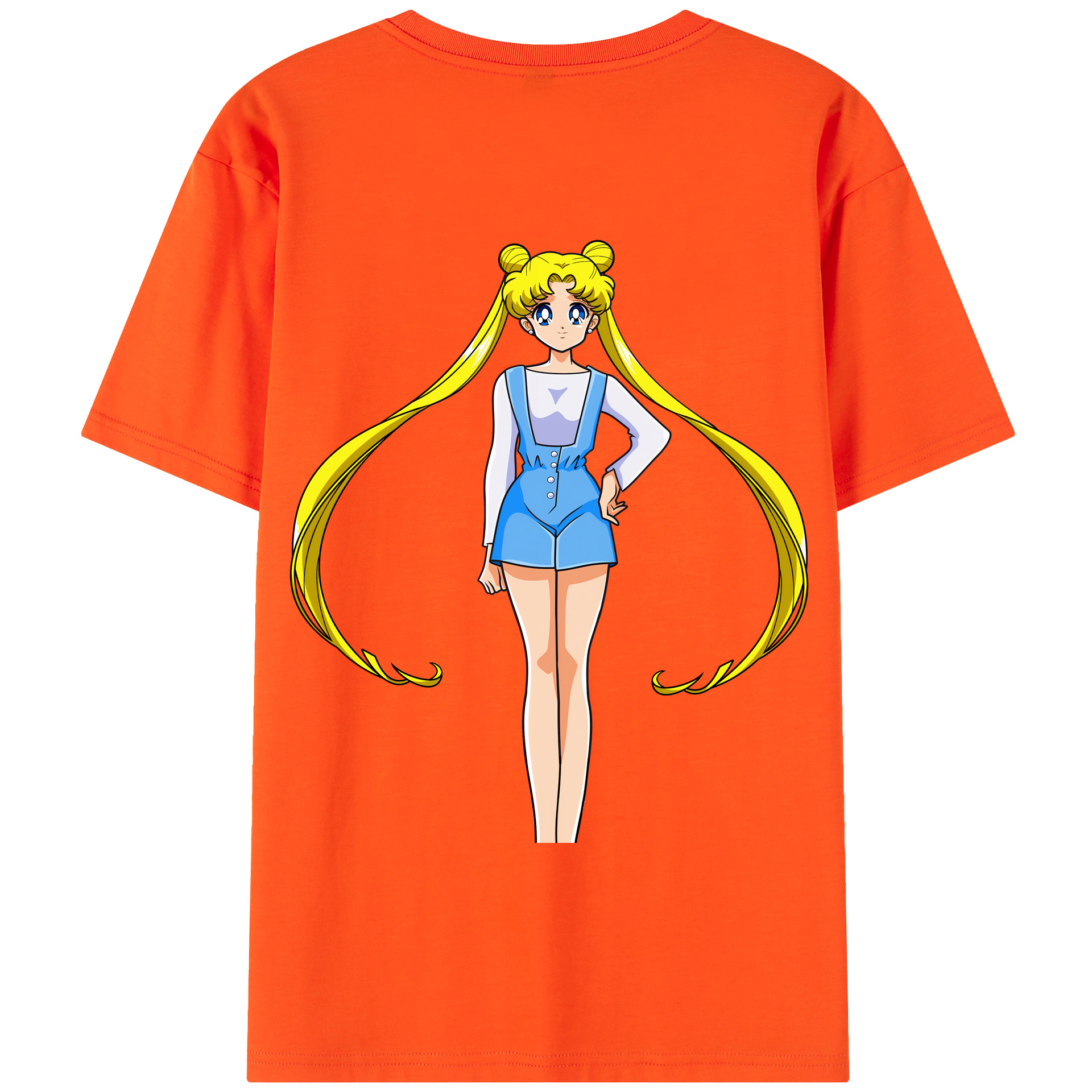 （画像用） 美少女戦士セーラームーン 愛野 美奈子 あいの みなこ Sailor Moon Aino Minako 綿100％半袖Tシャツ（背面プリント）