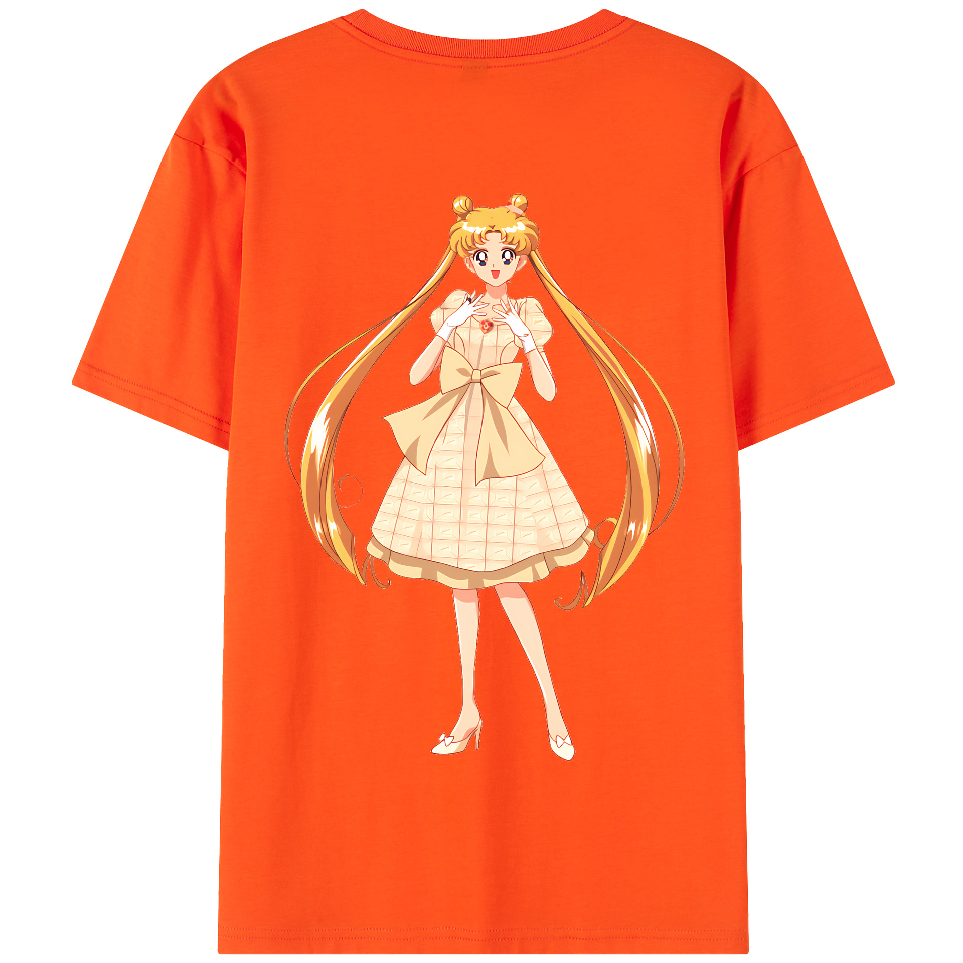 （画像用） 美少女戦士セーラームーン 愛野 美奈子 あいの みなこ Sailor Moon Aino Minako 綿100％半袖Tシャツ（背面プリント）