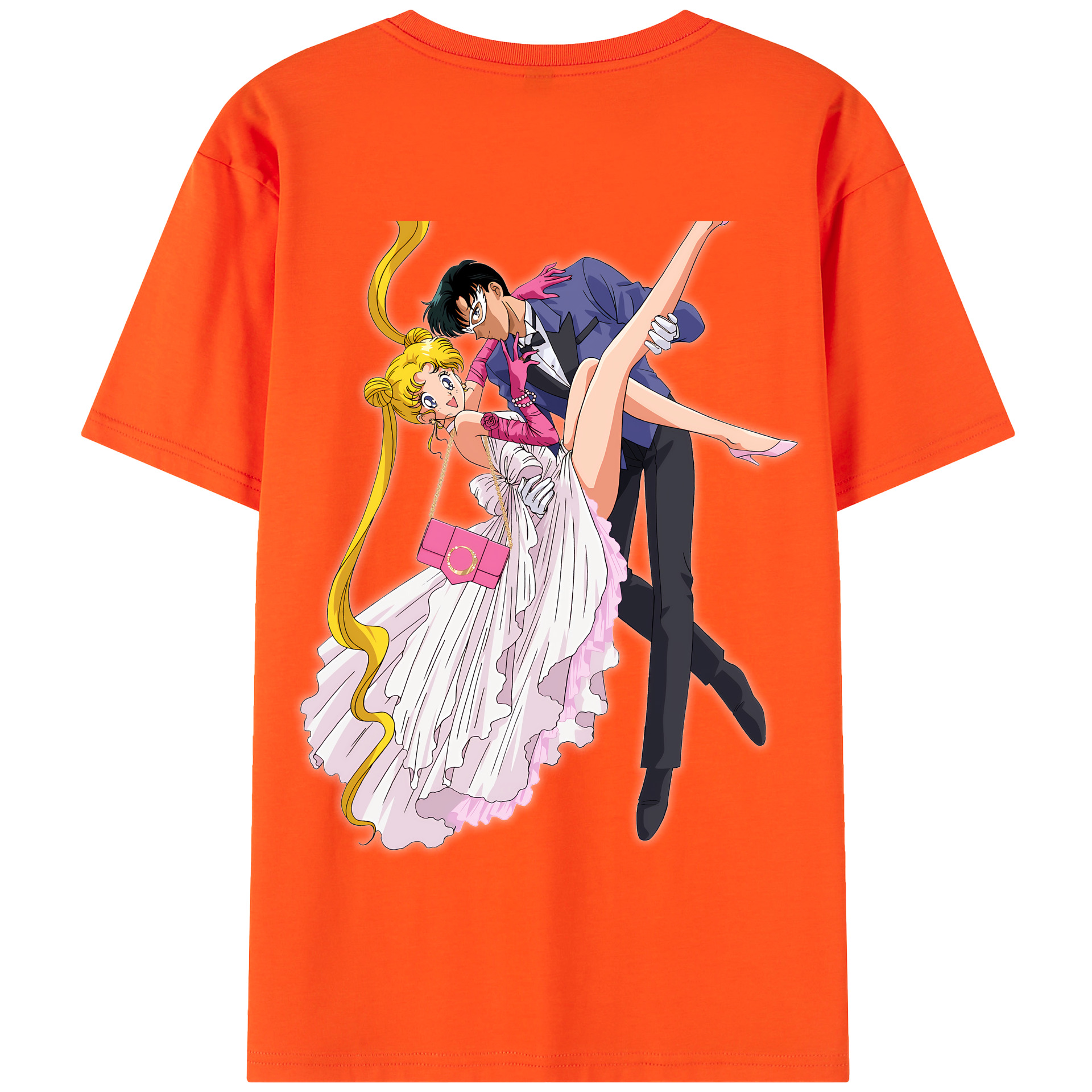 （画像用） 美少女戦士セーラームーン 愛野 美奈子 あいの みなこ Sailor Moon Aino Minako 綿100％半袖Tシャツ（背面プリント）