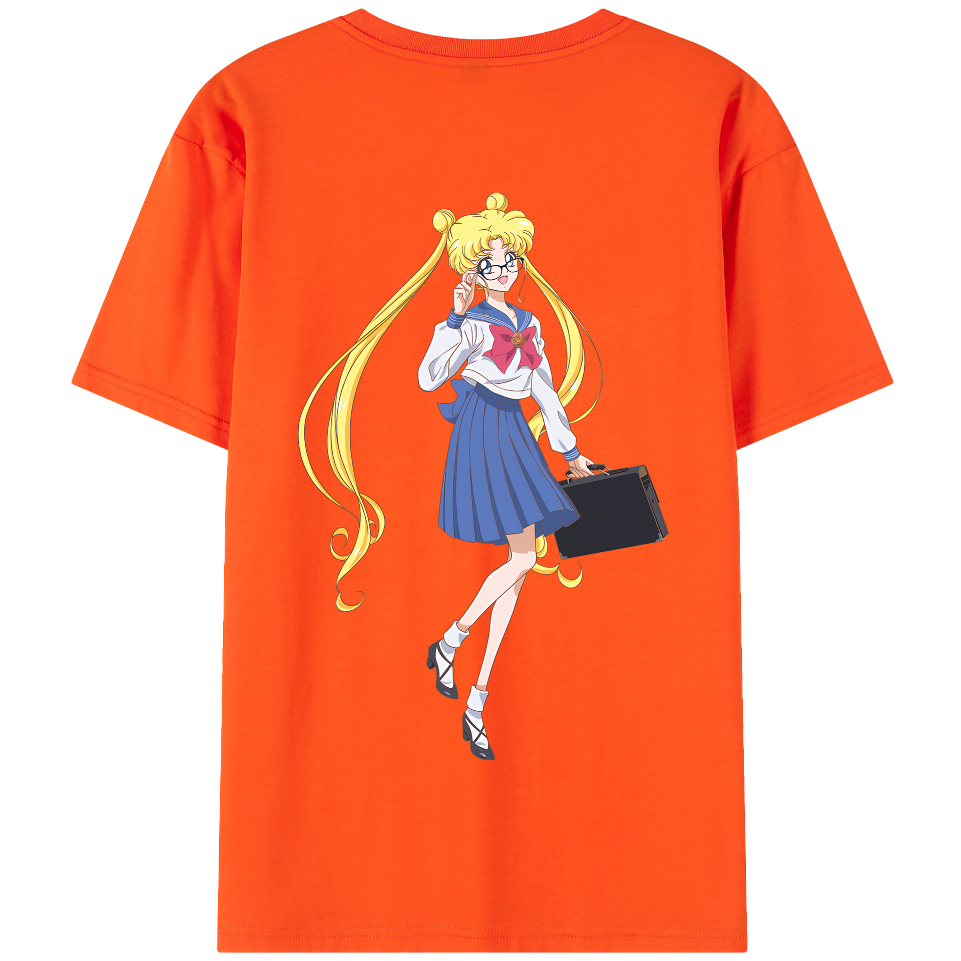 （画像用） 美少女戦士セーラームーン 愛野 美奈子 あいの みなこ Sailor Moon Aino Minako 綿100％半袖Tシャツ（背面プリント）