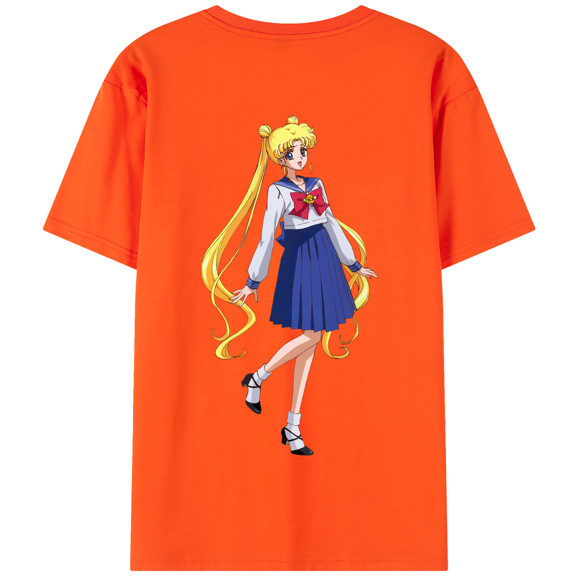 （画像用） 美少女戦士セーラームーン 愛野 美奈子 あいの みなこ Sailor Moon Aino Minako 綿100％半袖Tシャツ（背面プリント）