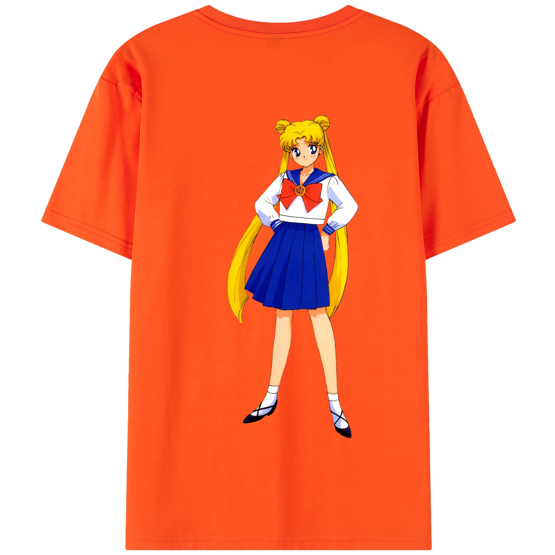 （画像用） 美少女戦士セーラームーン 愛野 美奈子 あいの みなこ Sailor Moon Aino Minako 綿100％半袖Tシャツ（背面プリント）