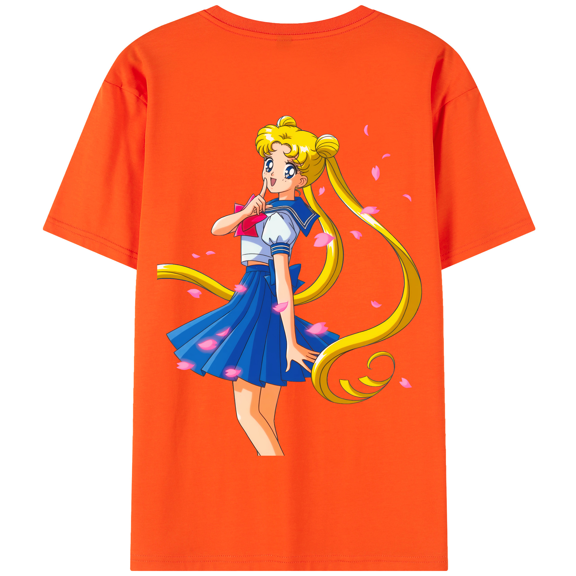 （画像用） 美少女戦士セーラームーン 愛野 美奈子 あいの みなこ Sailor Moon Aino Minako 綿100％半袖Tシャツ（背面プリント）