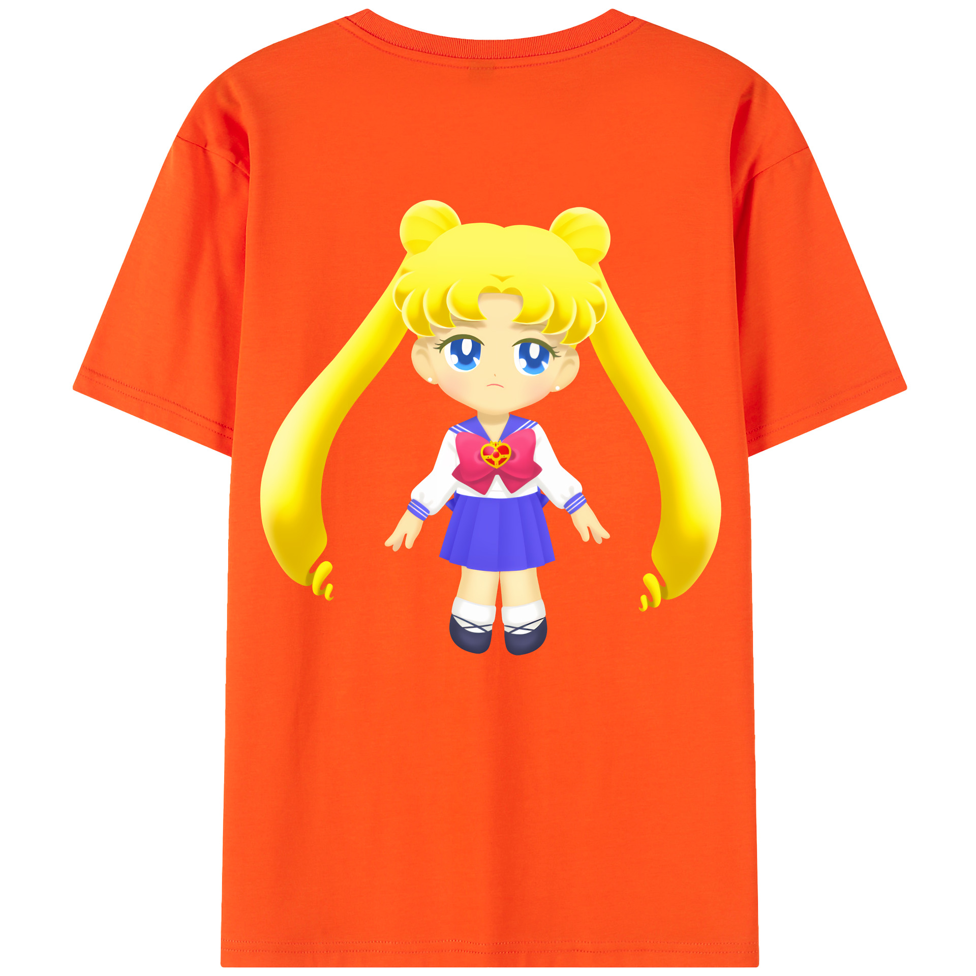 （画像用） 美少女戦士セーラームーン 愛野 美奈子 あいの みなこ Sailor Moon Aino Minako 綿100％半袖Tシャツ（背面プリント）