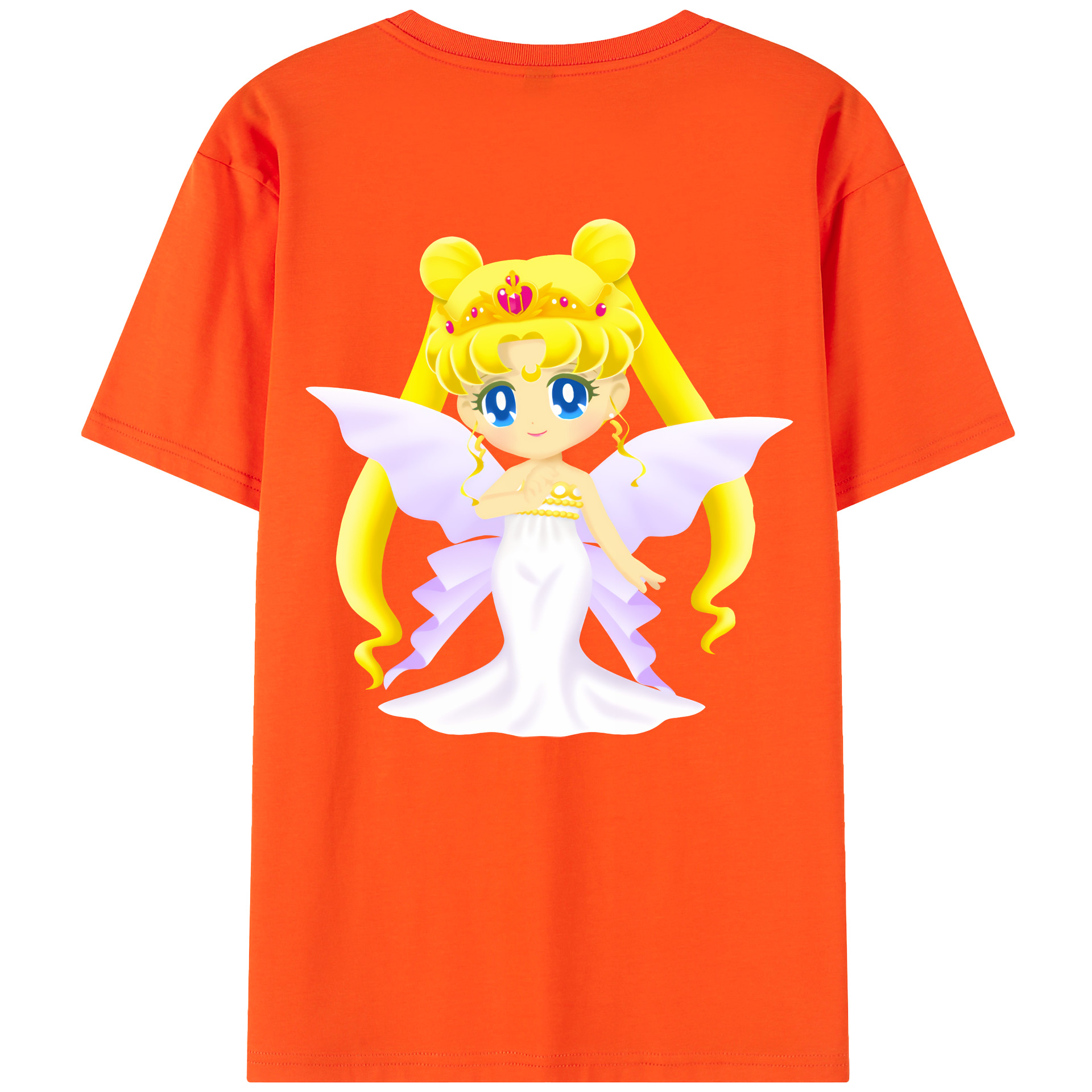 （画像用） 美少女戦士セーラームーン 愛野 美奈子 あいの みなこ Sailor Moon Aino Minako 綿100％半袖Tシャツ（背面プリント）