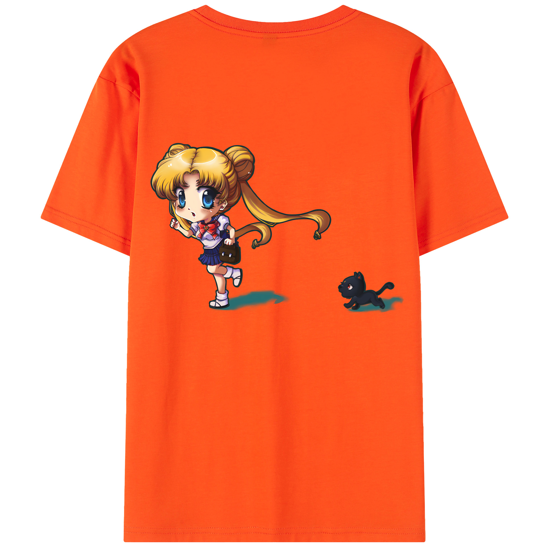 （画像用） 美少女戦士セーラームーン 愛野 美奈子 あいの みなこ Sailor Moon Aino Minako 綿100％半袖Tシャツ（背面プリント）