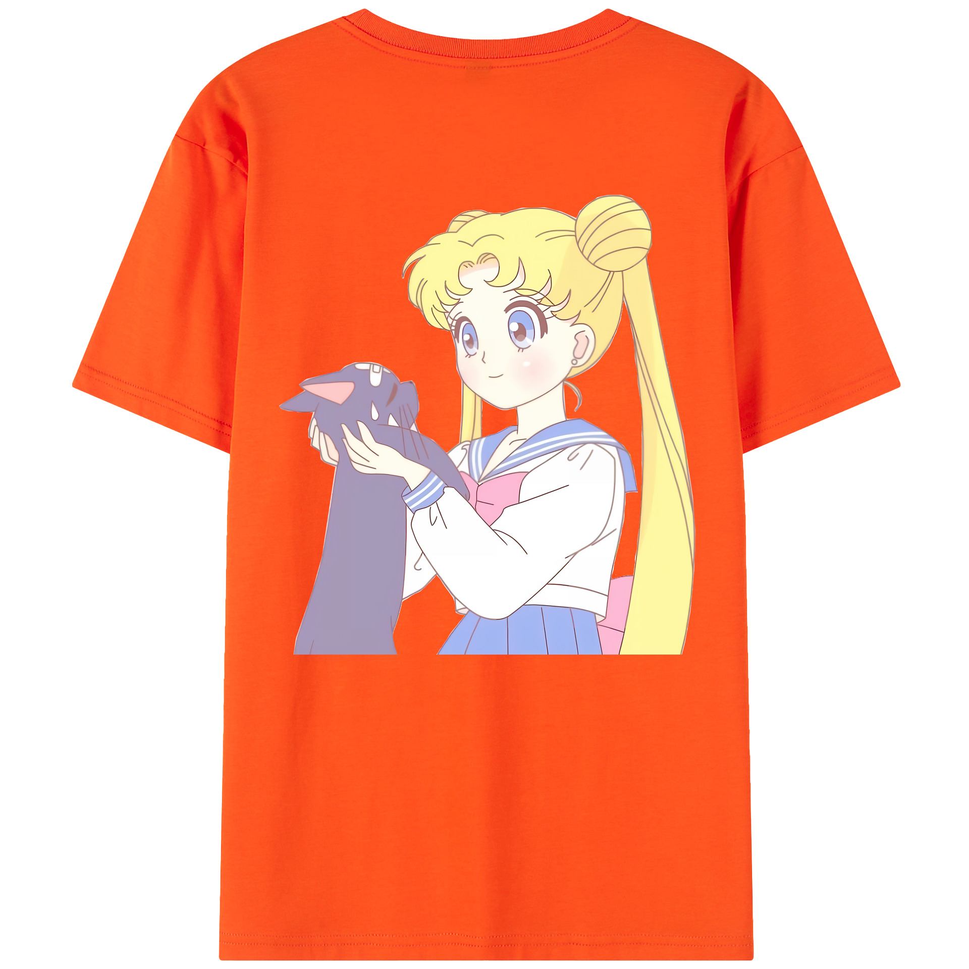 （画像用） 美少女戦士セーラームーン 愛野 美奈子 あいの みなこ Sailor Moon Aino Minako 綿100％半袖Tシャツ（背面プリント）