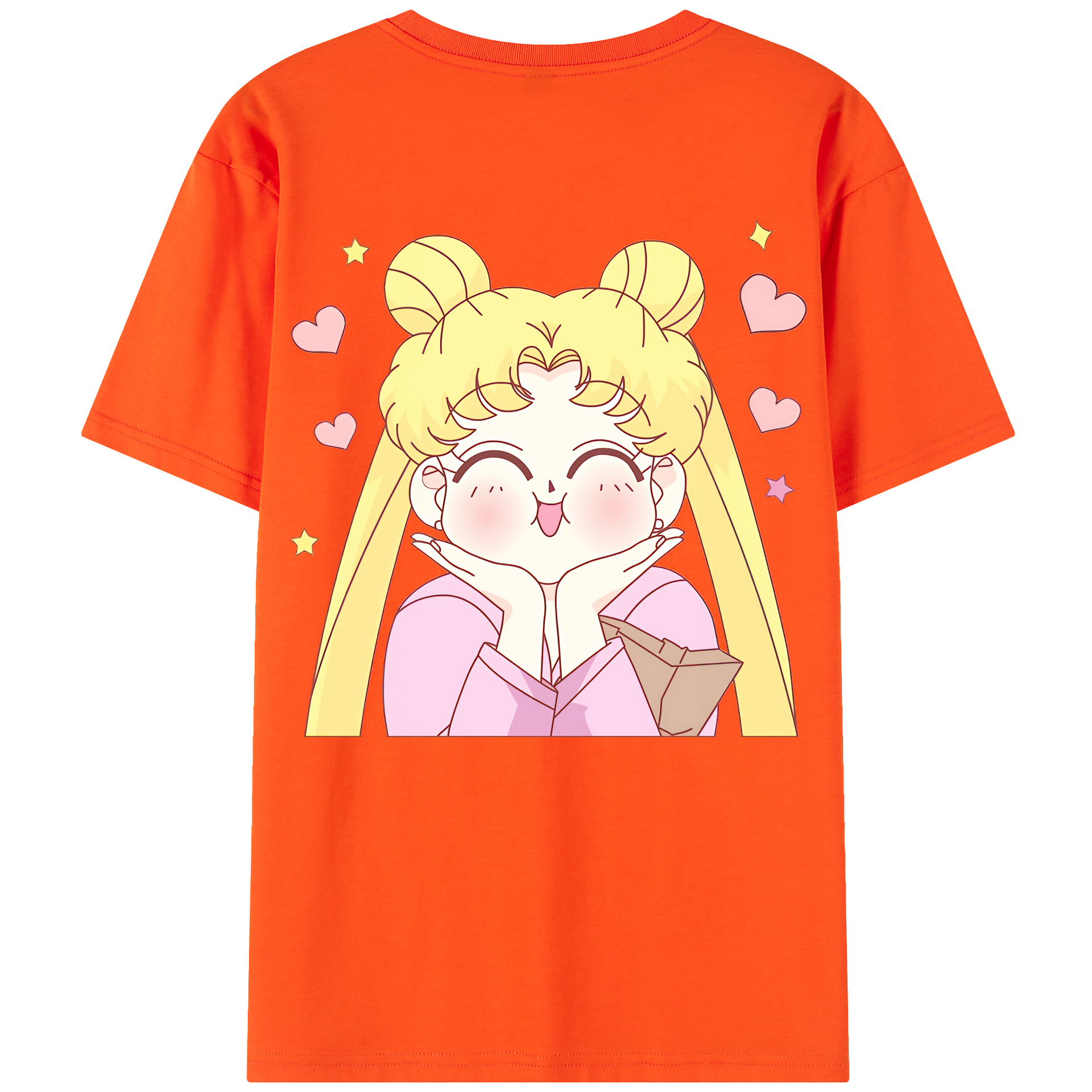 （画像用） 美少女戦士セーラームーン 愛野 美奈子 あいの みなこ Sailor Moon Aino Minako 綿100％半袖Tシャツ（背面プリント）