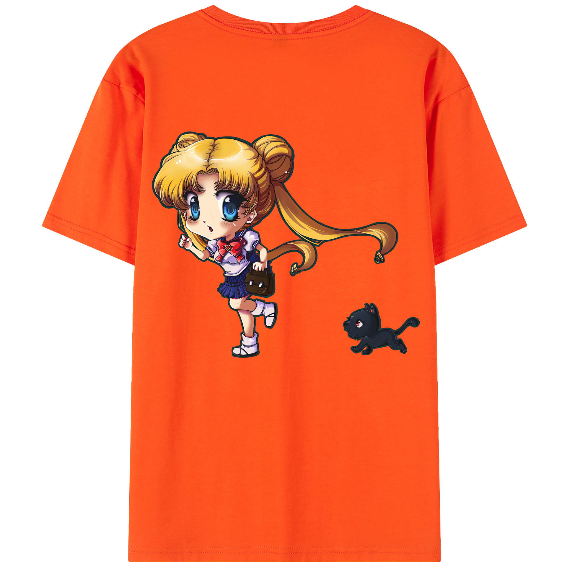 （画像用） 美少女戦士セーラームーン 愛野 美奈子 あいの みなこ Sailor Moon Aino Minako 綿100％半袖Tシャツ（背面プリント）