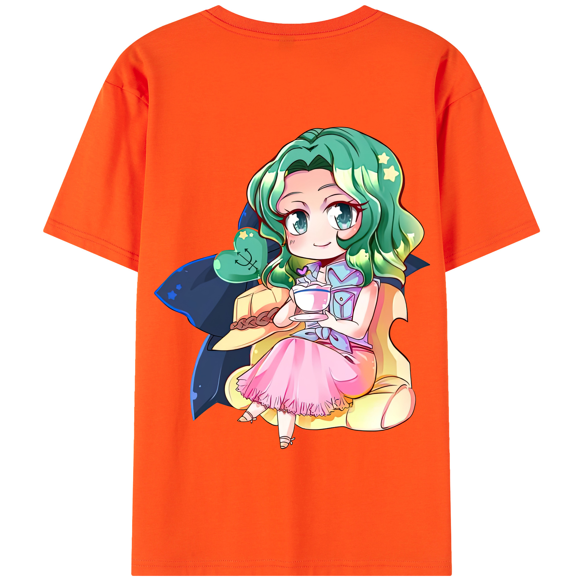 （画像用） 美少女戦士セーラームーン 海王 みちる（かいおう みちる） Sailor Moon Kaiou Michiru 綿100％半袖Tシャツ（背面プリント）