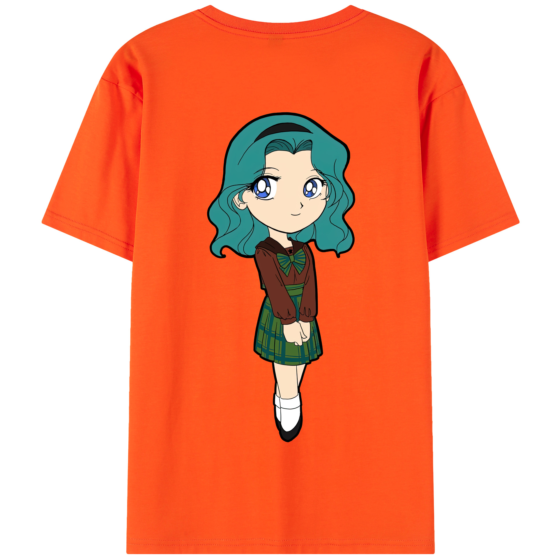 （画像用） 美少女戦士セーラームーン 海王 みちる（かいおう みちる） Sailor Moon Kaiou Michiru 綿100％半袖Tシャツ（背面プリント）