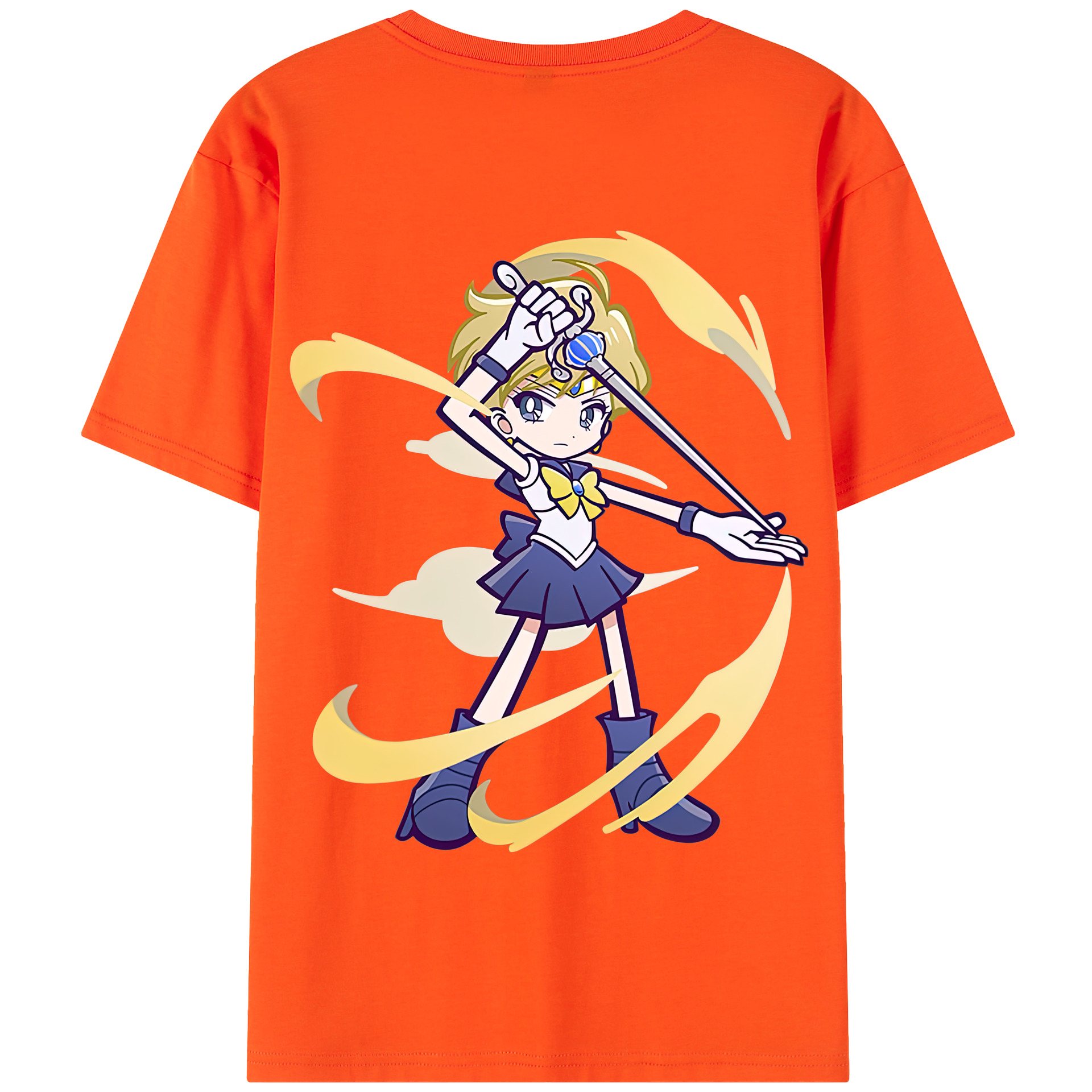 （画像用） 美少女戦士セーラームーン 天王はるか Sailor Moon Tenoh Haruka 綿100％半袖Tシャツ（背面プリント）