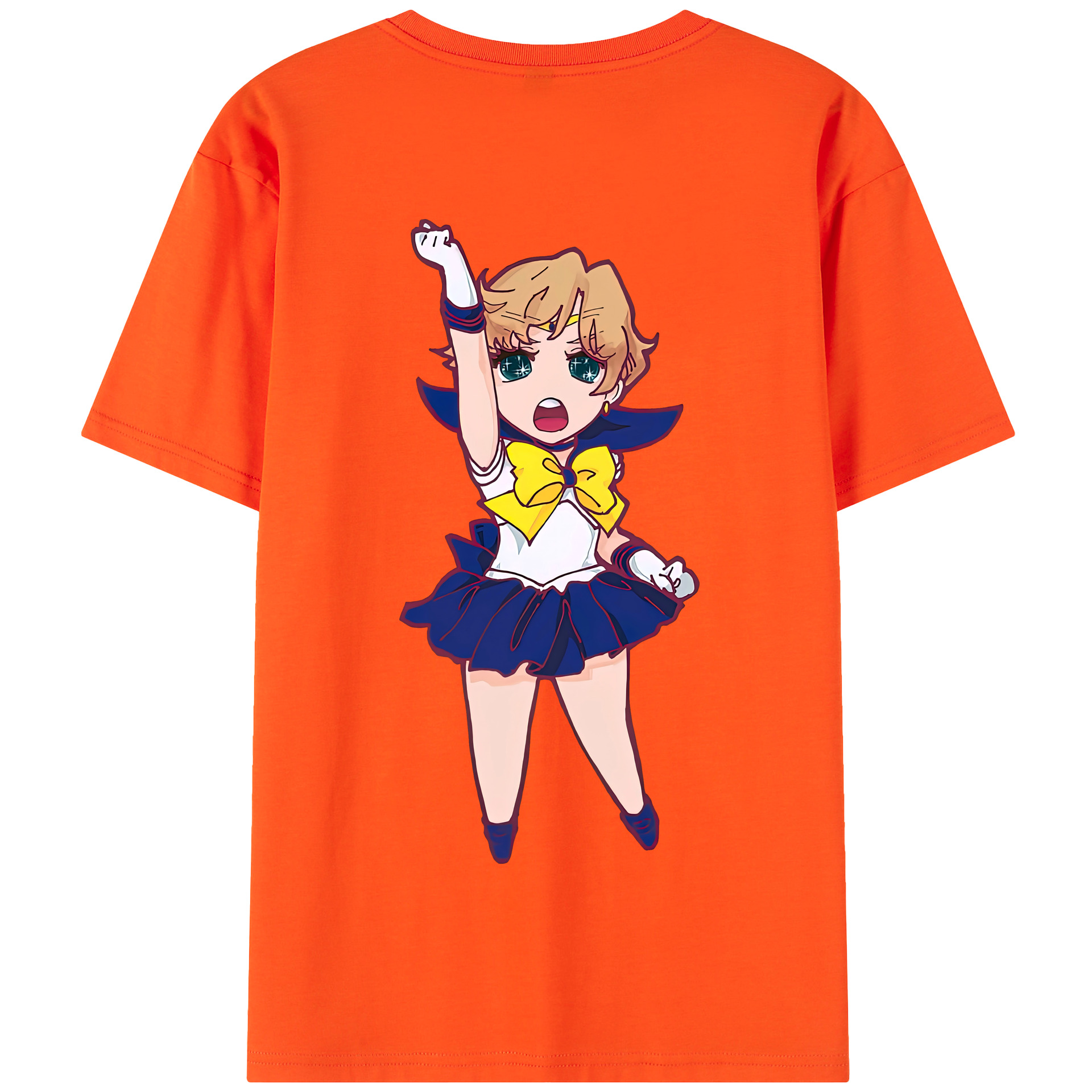 （画像用） 美少女戦士セーラームーン 天王はるか Sailor Moon Tenoh Haruka 綿100％半袖Tシャツ（背面プリント）