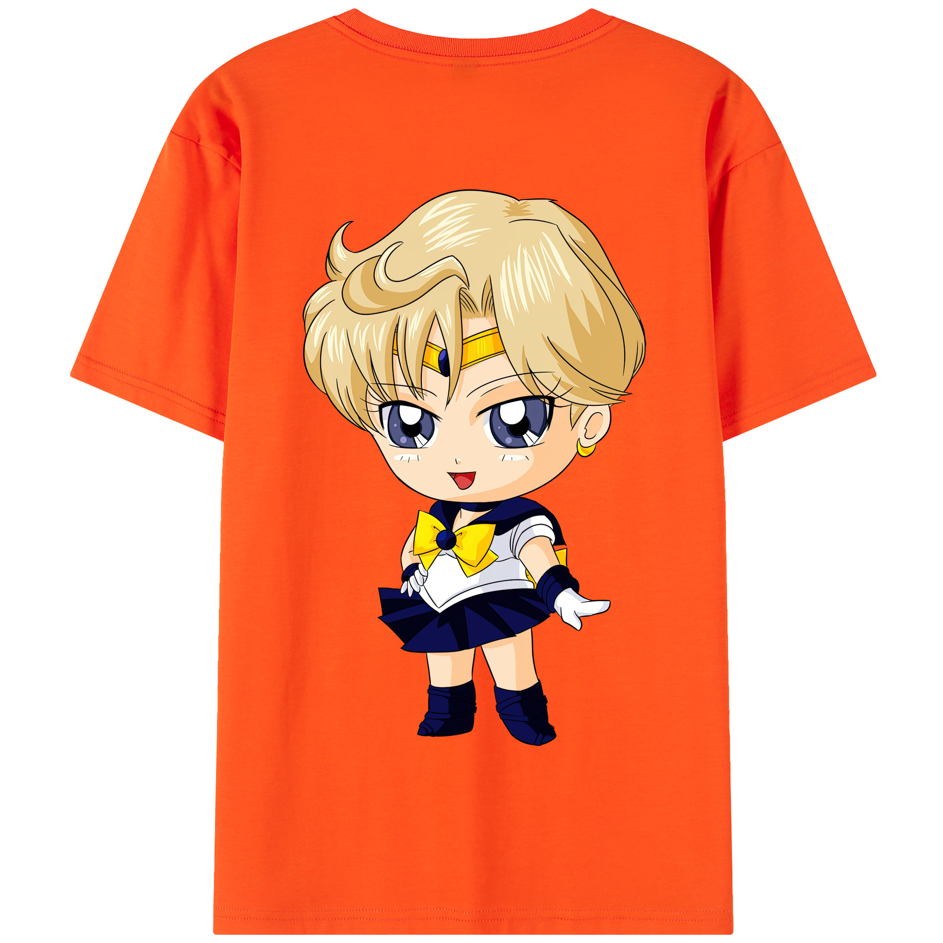 （画像用） 美少女戦士セーラームーン 天王はるか Sailor Moon Tenoh Haruka 綿100％半袖Tシャツ（背面プリント）