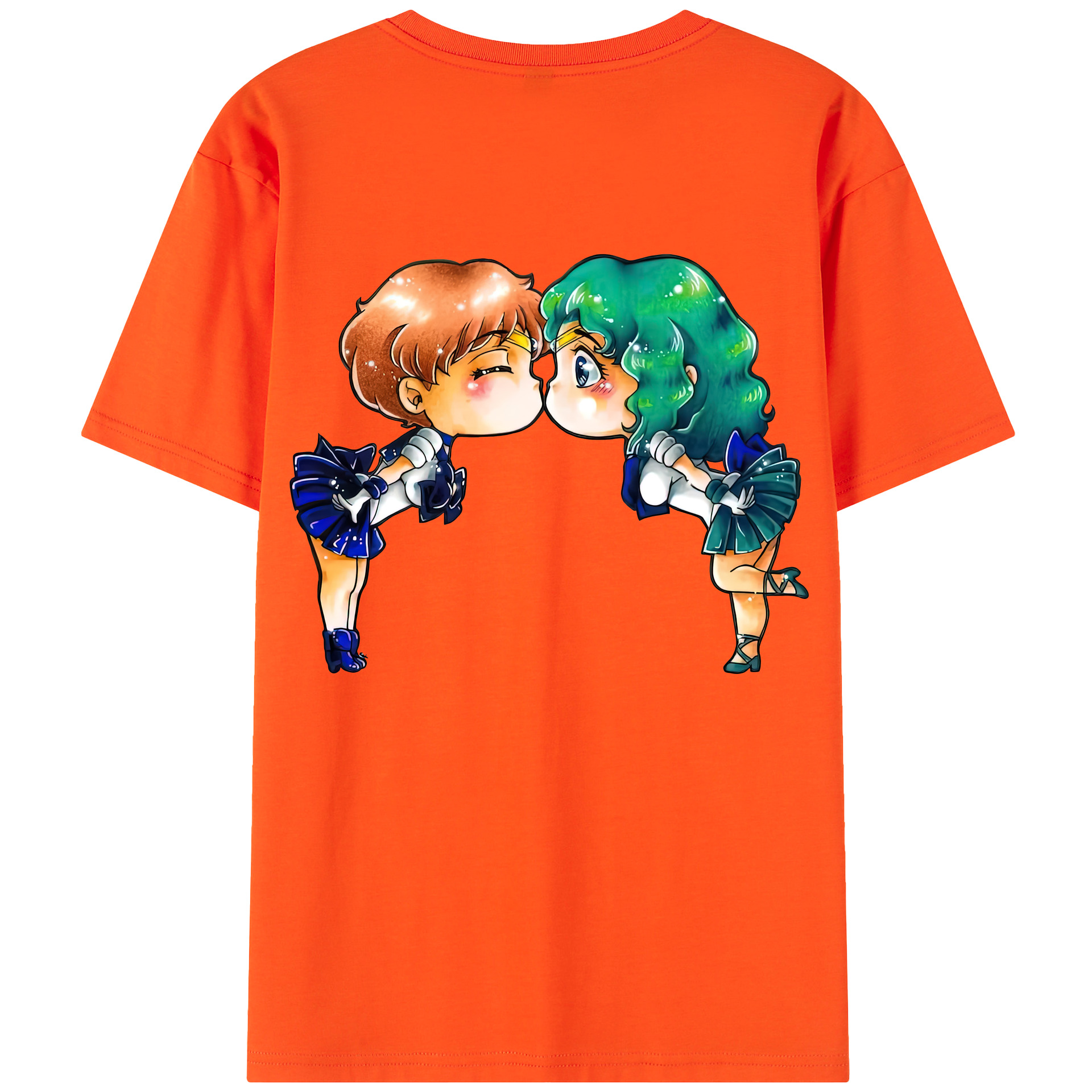 （画像用） 美少女戦士セーラームーン 天王はるか Sailor Moon Tenoh Haruka 綿100％半袖Tシャツ（背面プリント）