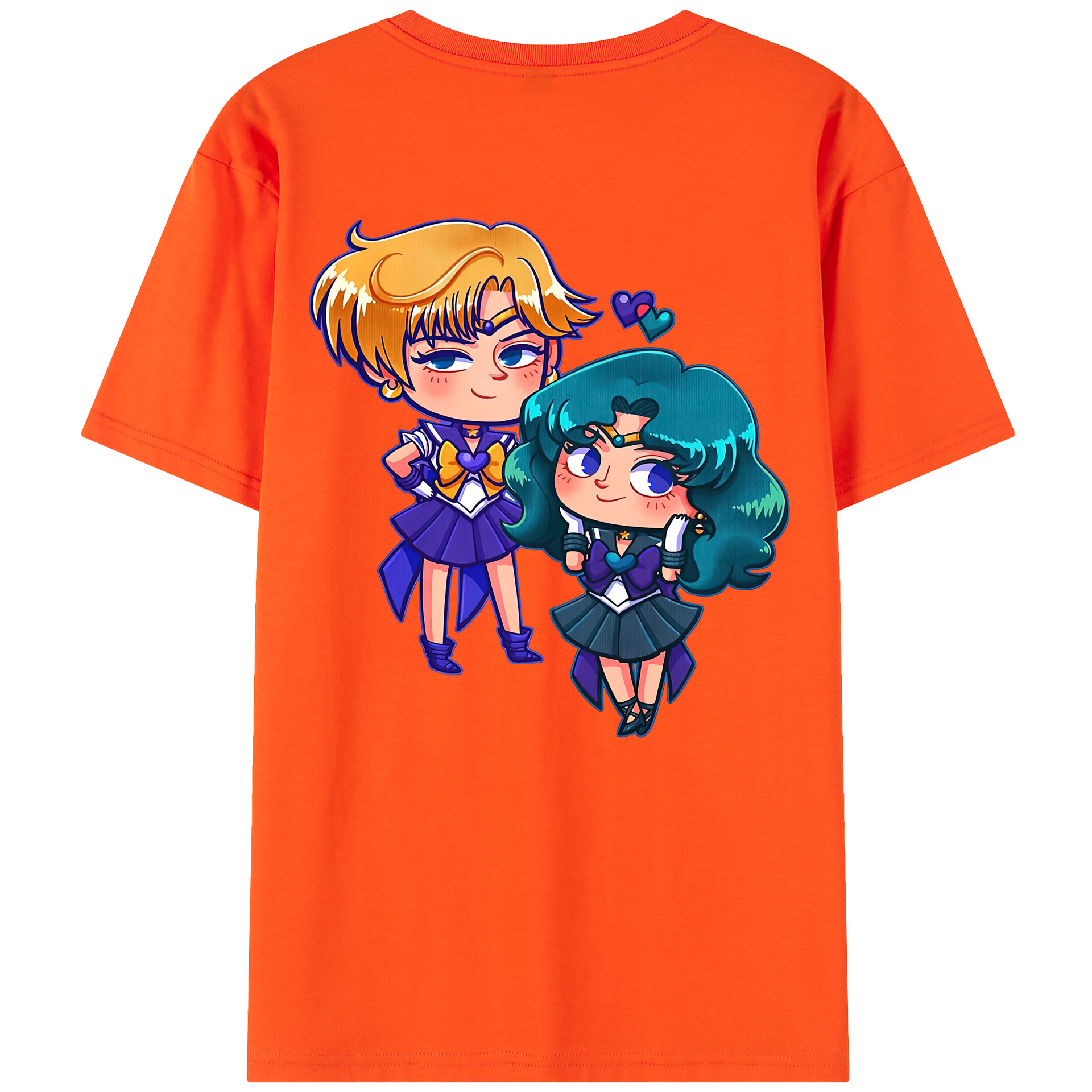 （画像用） 美少女戦士セーラームーン 天王はるか Sailor Moon Tenoh Haruka 綿100％半袖Tシャツ（背面プリント）