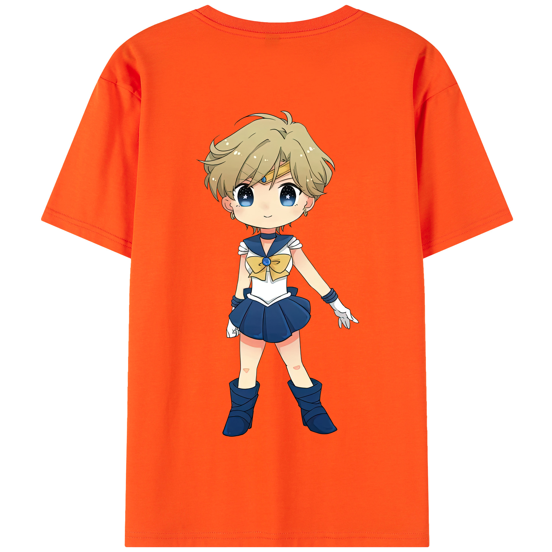 （画像用） 美少女戦士セーラームーン 天王はるか Sailor Moon Tenoh Haruka 綿100％半袖Tシャツ（背面プリント）