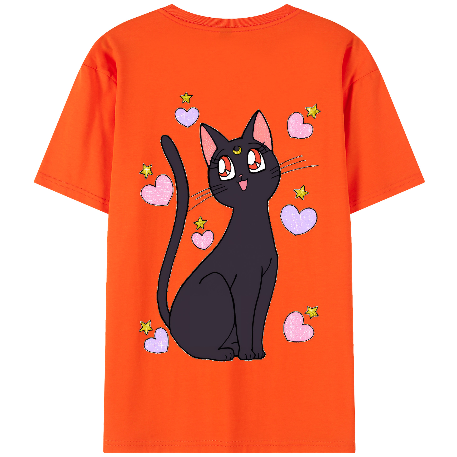 （画像用） 美少女戦士セーラームーン Sailor Moon 綿100％半袖Tシャツ（背面プリント）