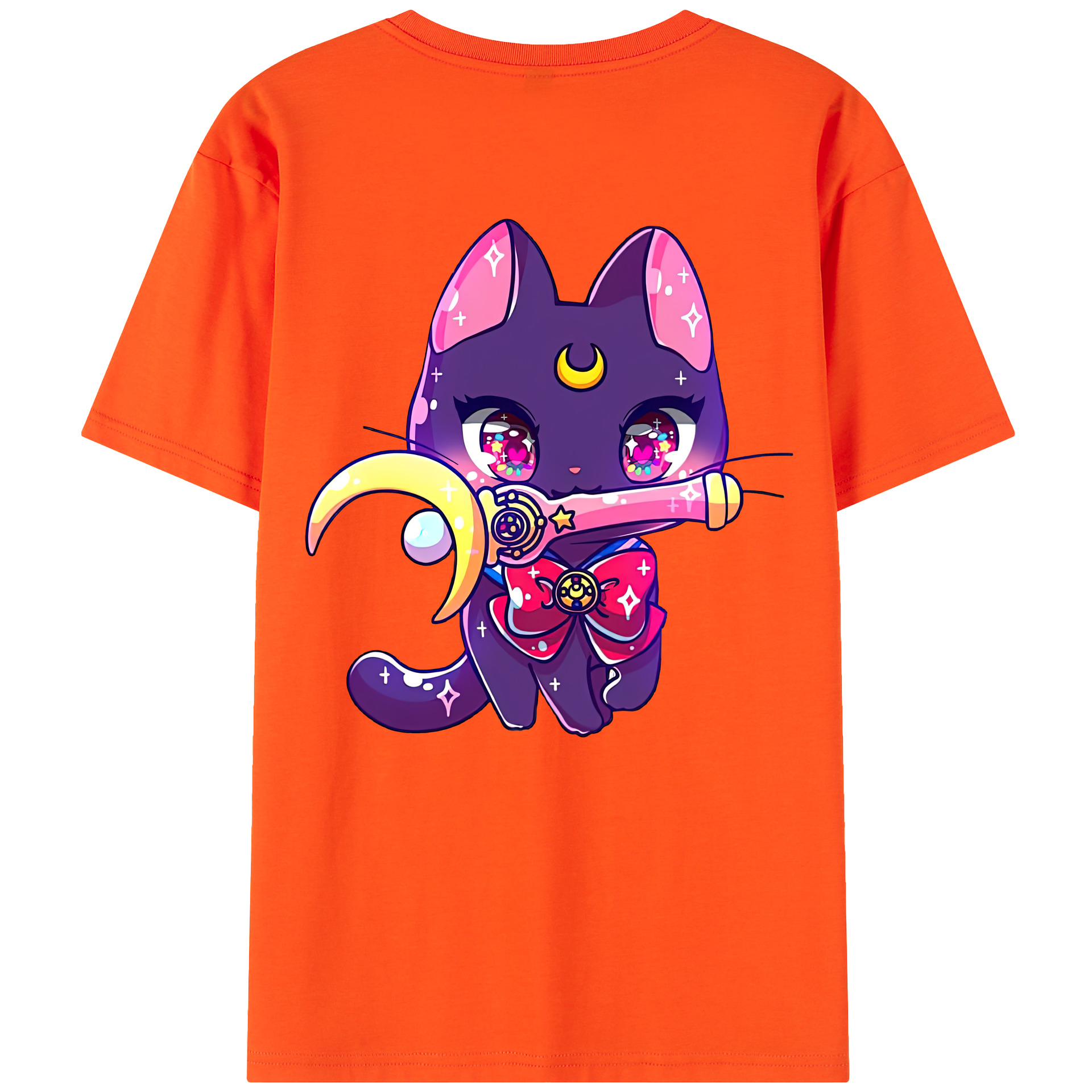 （画像用） 美少女戦士セーラームーン Sailor Moon 綿100％半袖Tシャツ（背面プリント）