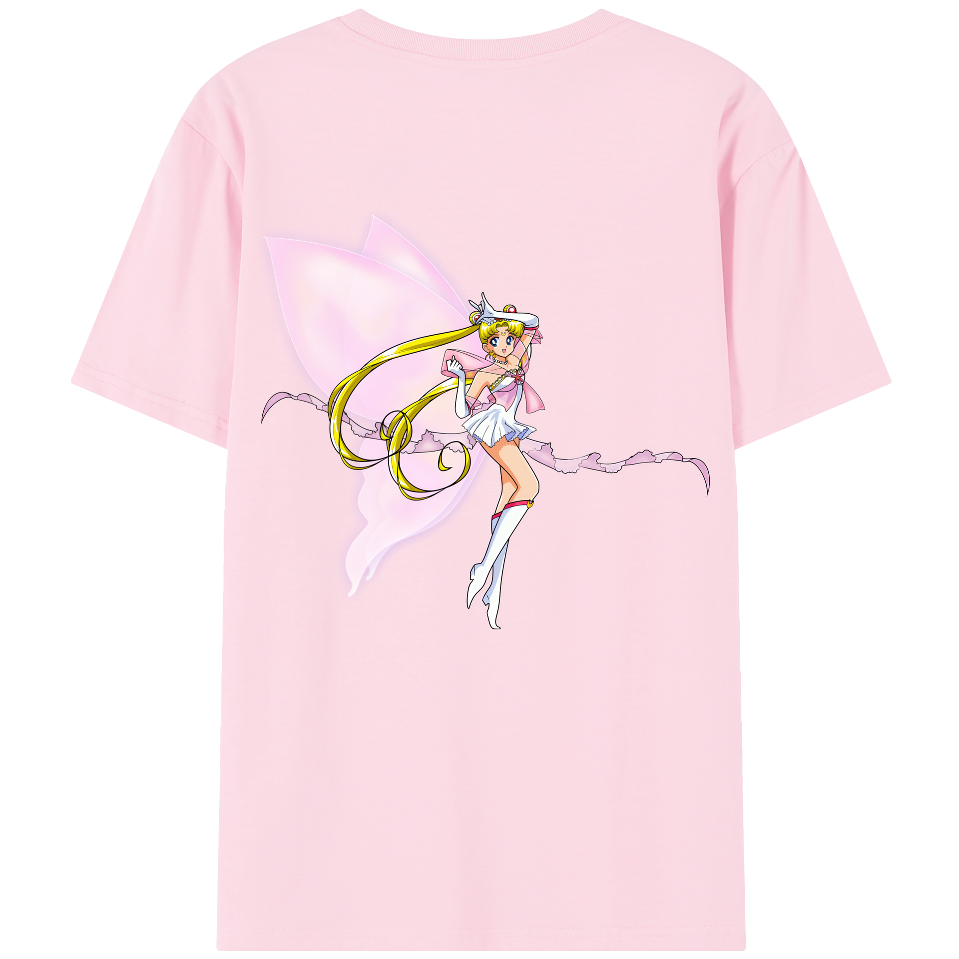 （画像用） 美少女戦士セーラームーン 月野 うさぎ つきの うさぎ Sailor Moon Tsukino Usagi 綿100％半袖Tシャツ（背面プリント）