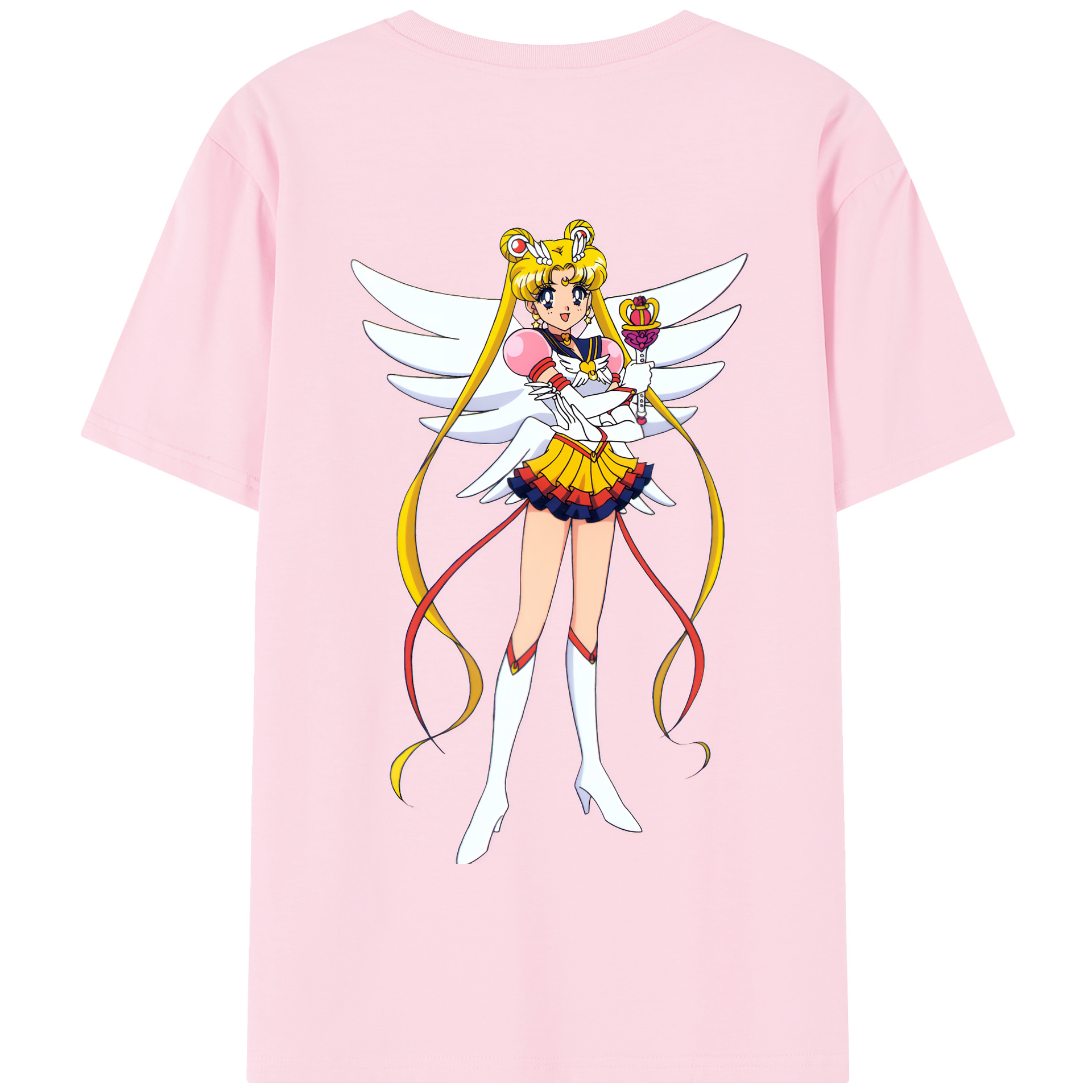 （画像用） 美少女戦士セーラームーン 月野 うさぎ つきの うさぎ Sailor Moon Tsukino Usagi 綿100％半袖Tシャツ（背面プリント）