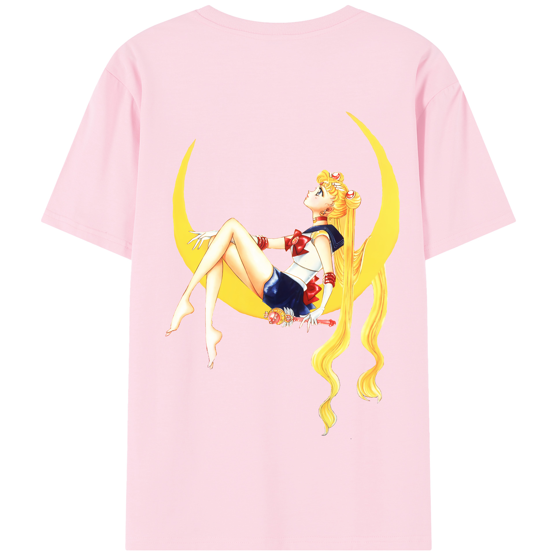 （画像用） 美少女戦士セーラームーン 月野 うさぎ つきの うさぎ Sailor Moon Tsukino Usagi 綿100％半袖Tシャツ（背面プリント）