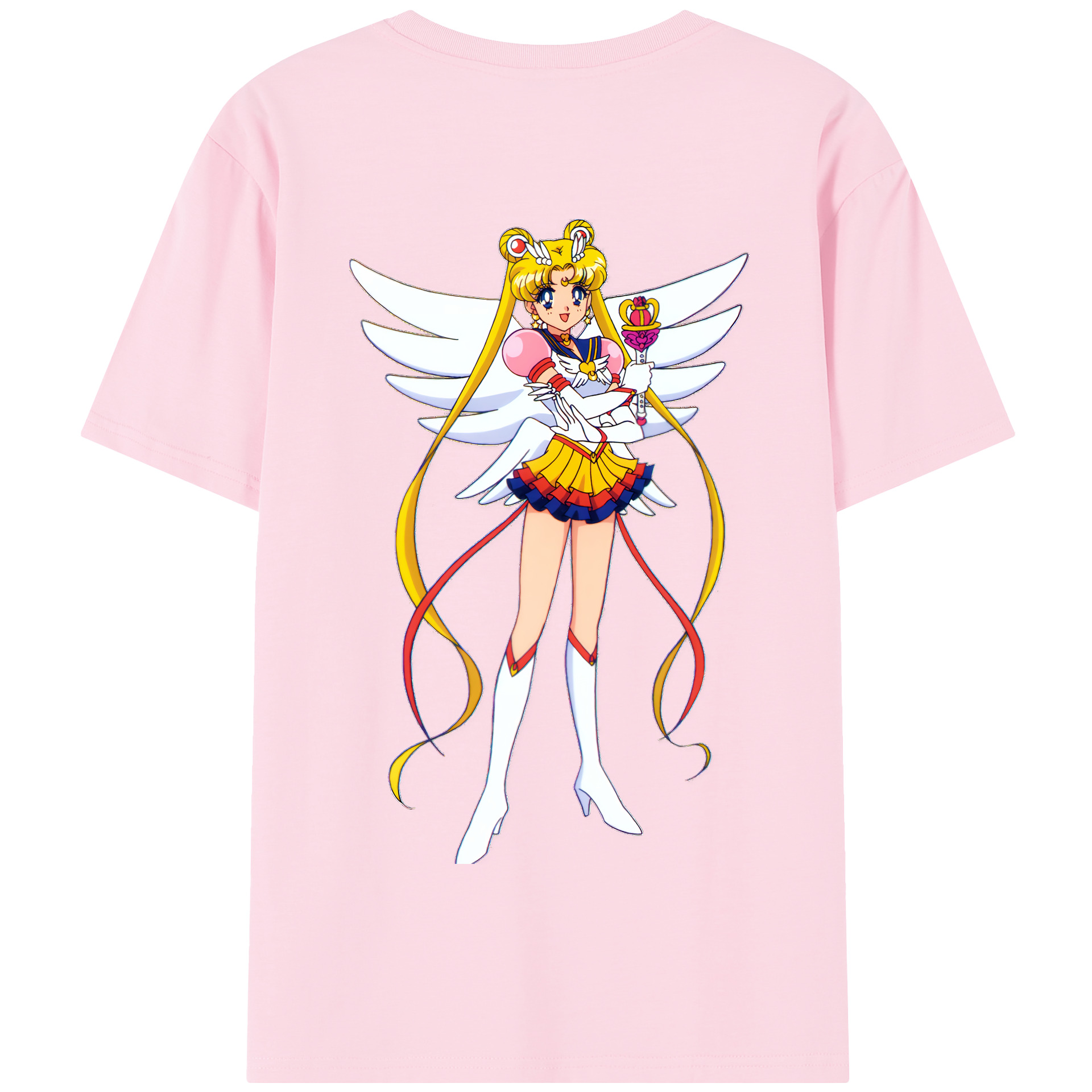 （画像用） 美少女戦士セーラームーン 月野 うさぎ つきの うさぎ Sailor Moon Tsukino Usagi 綿100％半袖Tシャツ（背面プリント）
