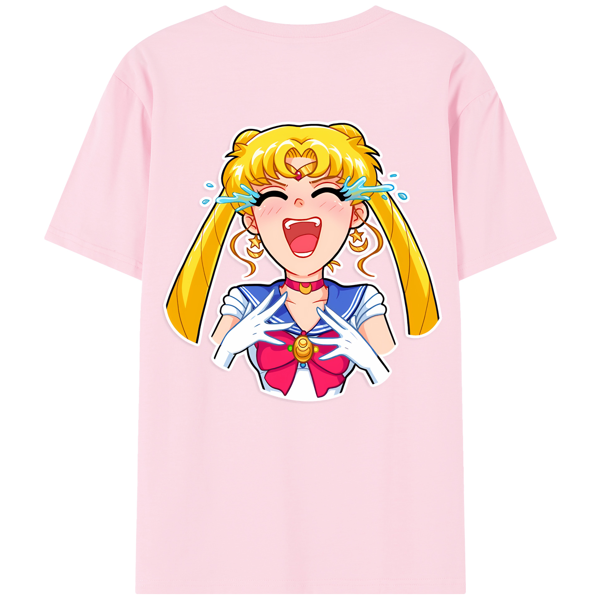 （画像用） 美少女戦士セーラームーン 月野 うさぎ つきの うさぎ Sailor Moon Tsukino Usagi 綿100％半袖Tシャツ（背面プリント）