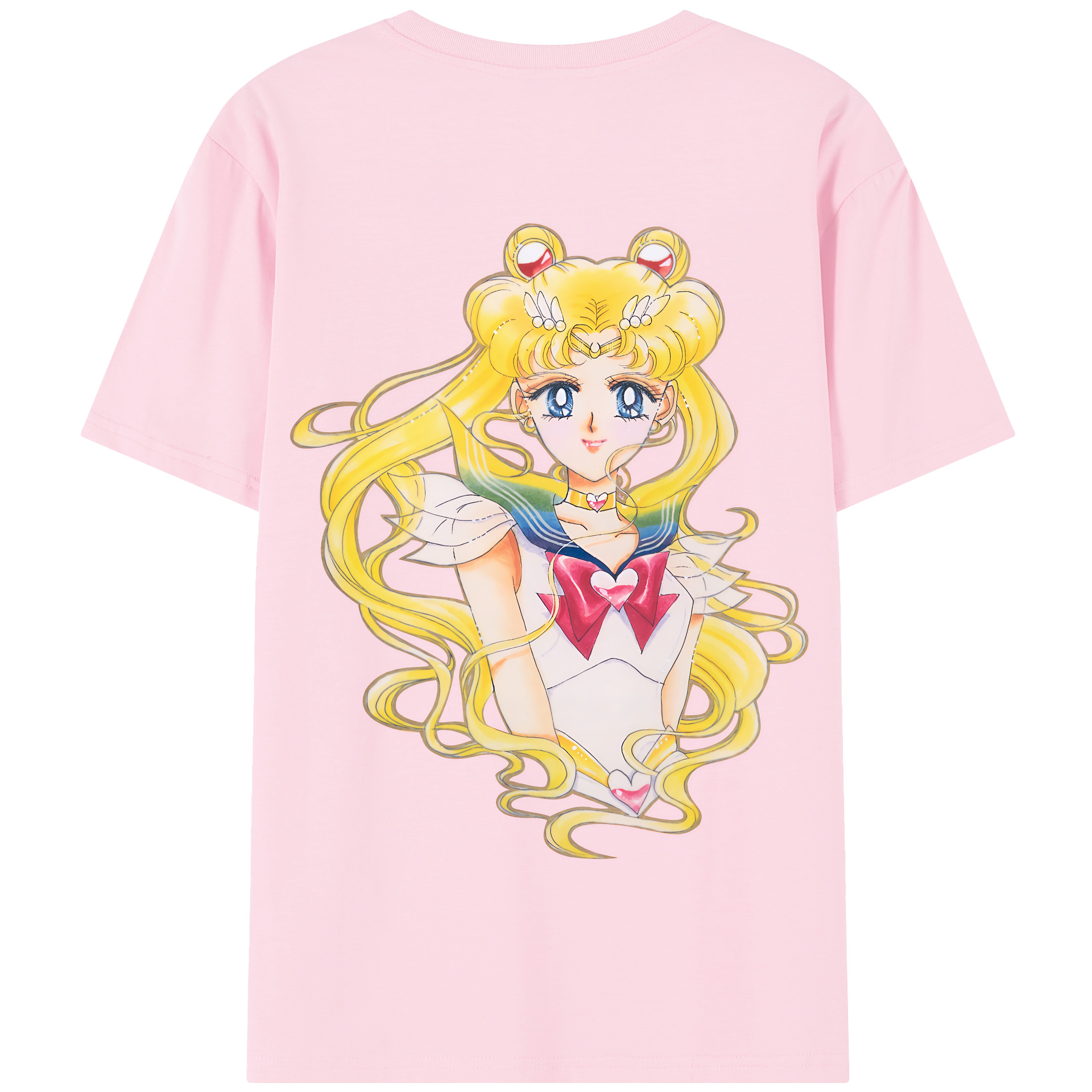 （画像用） 美少女戦士セーラームーン 月野 うさぎ つきの うさぎ Sailor Moon Tsukino Usagi 綿100％半袖Tシャツ（背面プリント）