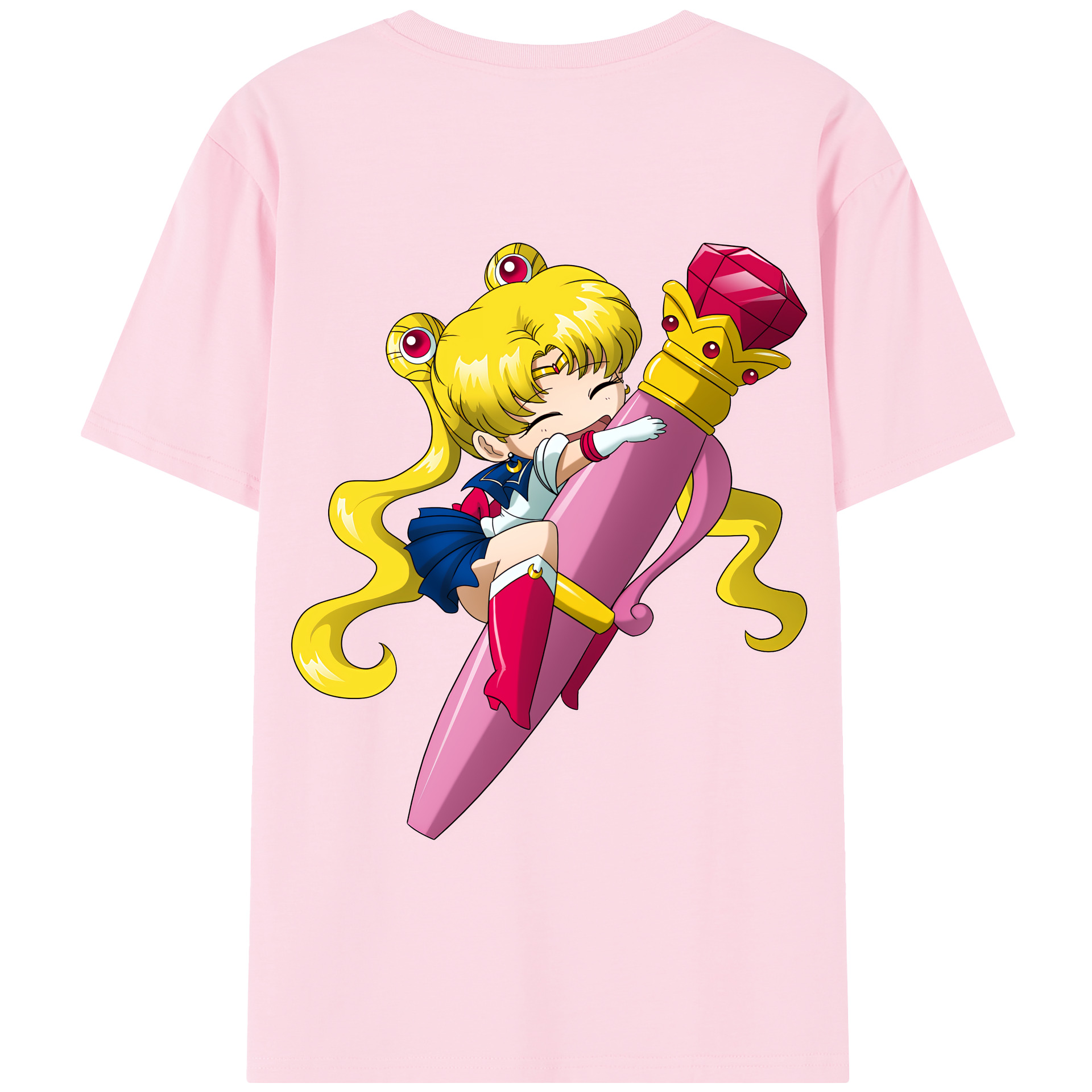 （画像用） 美少女戦士セーラームーン 月野 うさぎ つきの うさぎ Sailor Moon Tsukino Usagi 綿100％半袖Tシャツ（背面プリント）