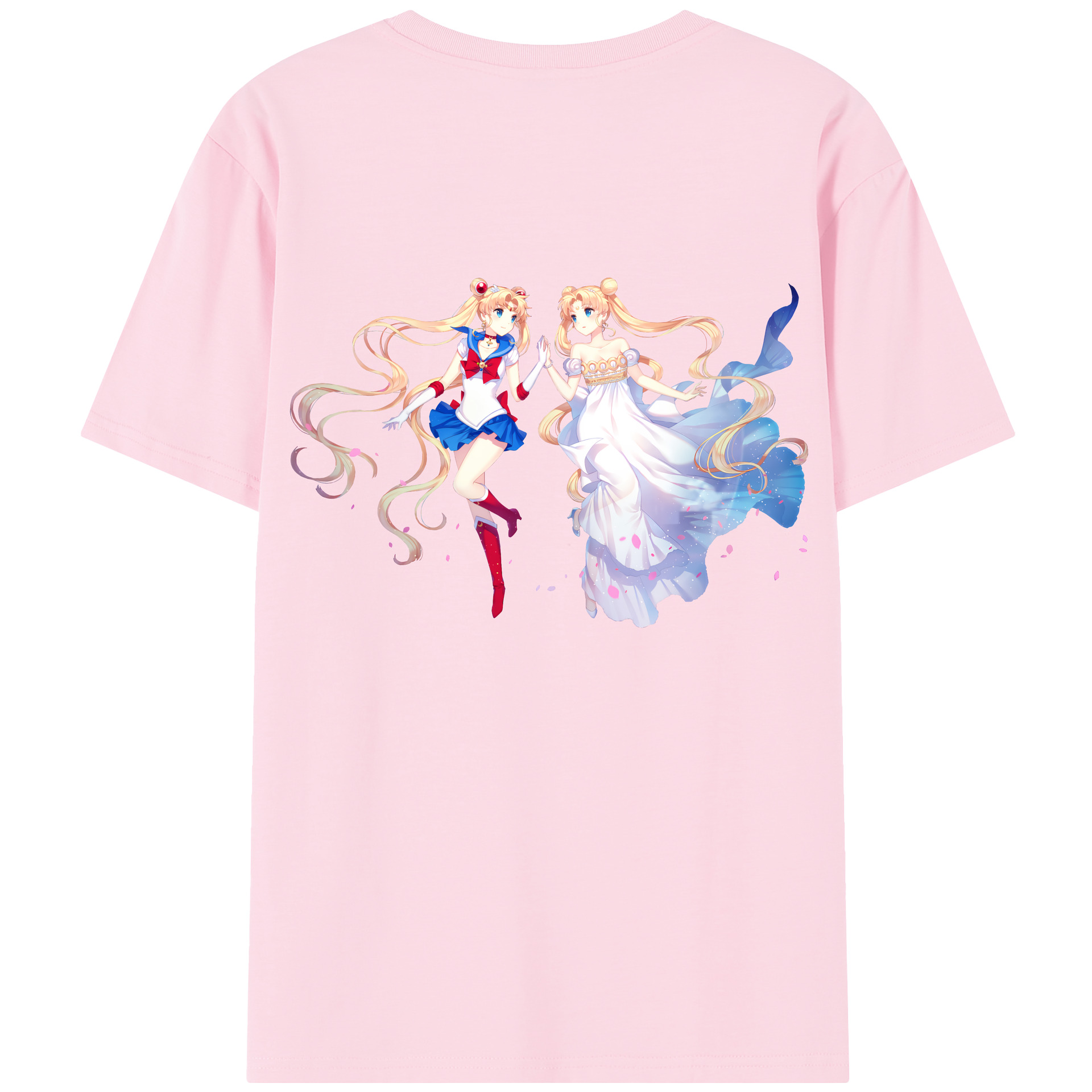 （画像用） 美少女戦士セーラームーン 月野 うさぎ つきの うさぎ Sailor Moon Tsukino Usagi 綿100％半袖Tシャツ（背面プリント）