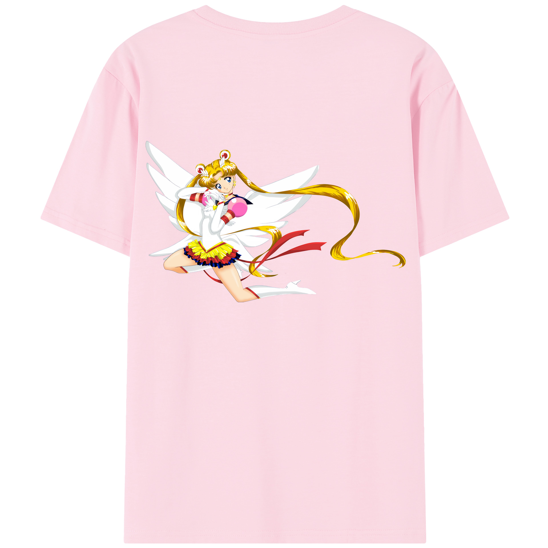 （画像用） 美少女戦士セーラームーン 月野 うさぎ つきの うさぎ Sailor Moon Tsukino Usagi 綿100％半袖Tシャツ（背面プリント）