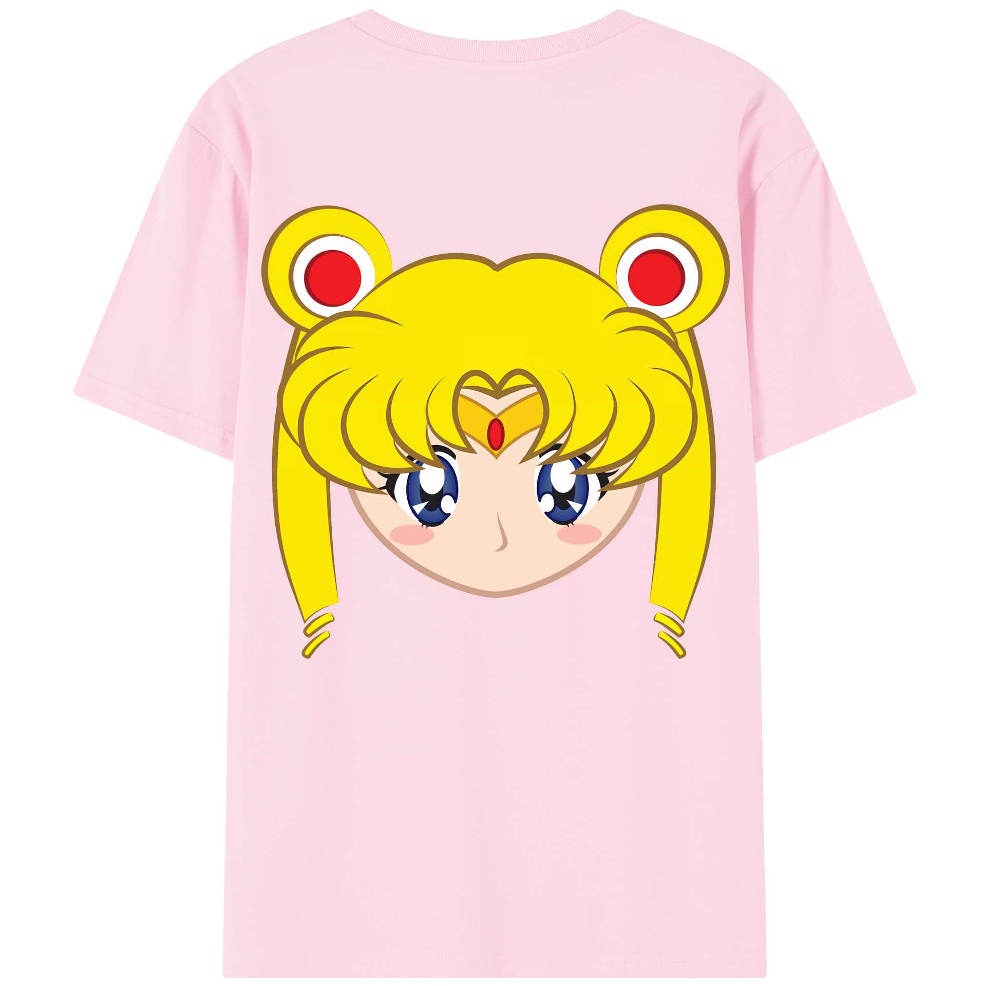 （画像用） 美少女戦士セーラームーン 月野 うさぎ つきの うさぎ Sailor Moon Tsukino Usagi 綿100％半袖Tシャツ（背面プリント）