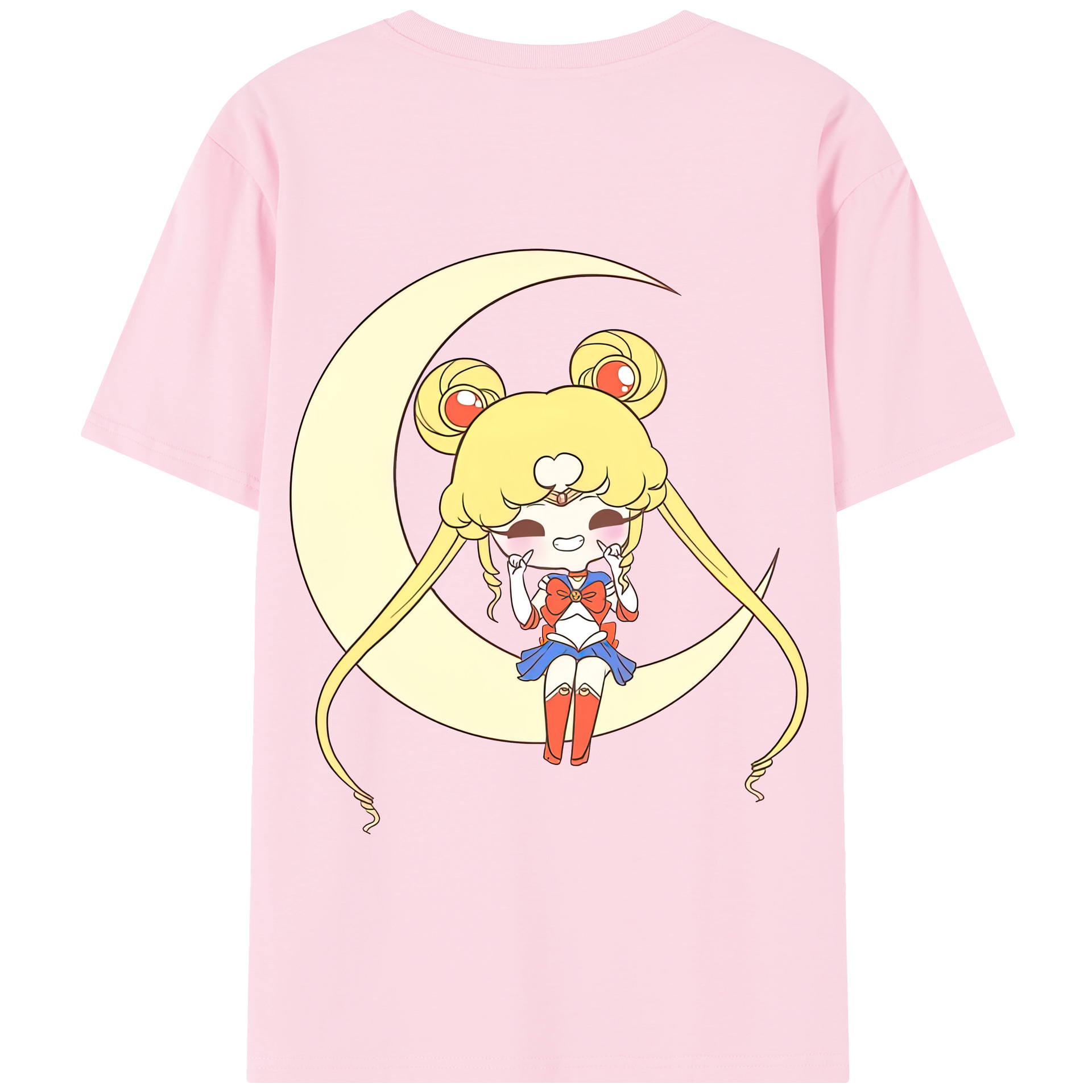 （画像用） 美少女戦士セーラームーン 月野 うさぎ つきの うさぎ Sailor Moon Tsukino Usagi 綿100％半袖Tシャツ（背面プリント）