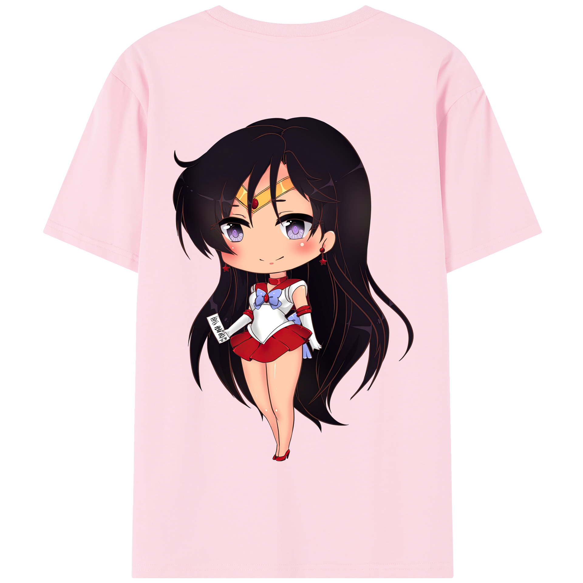 （画像用） 美少女戦士セーラームーン 火野レイ ひの レイ Sailor Moon Hino Rei （セーラーマーズ,Sailor Mars） 綿100％半袖Tシャツ（背面プリント）