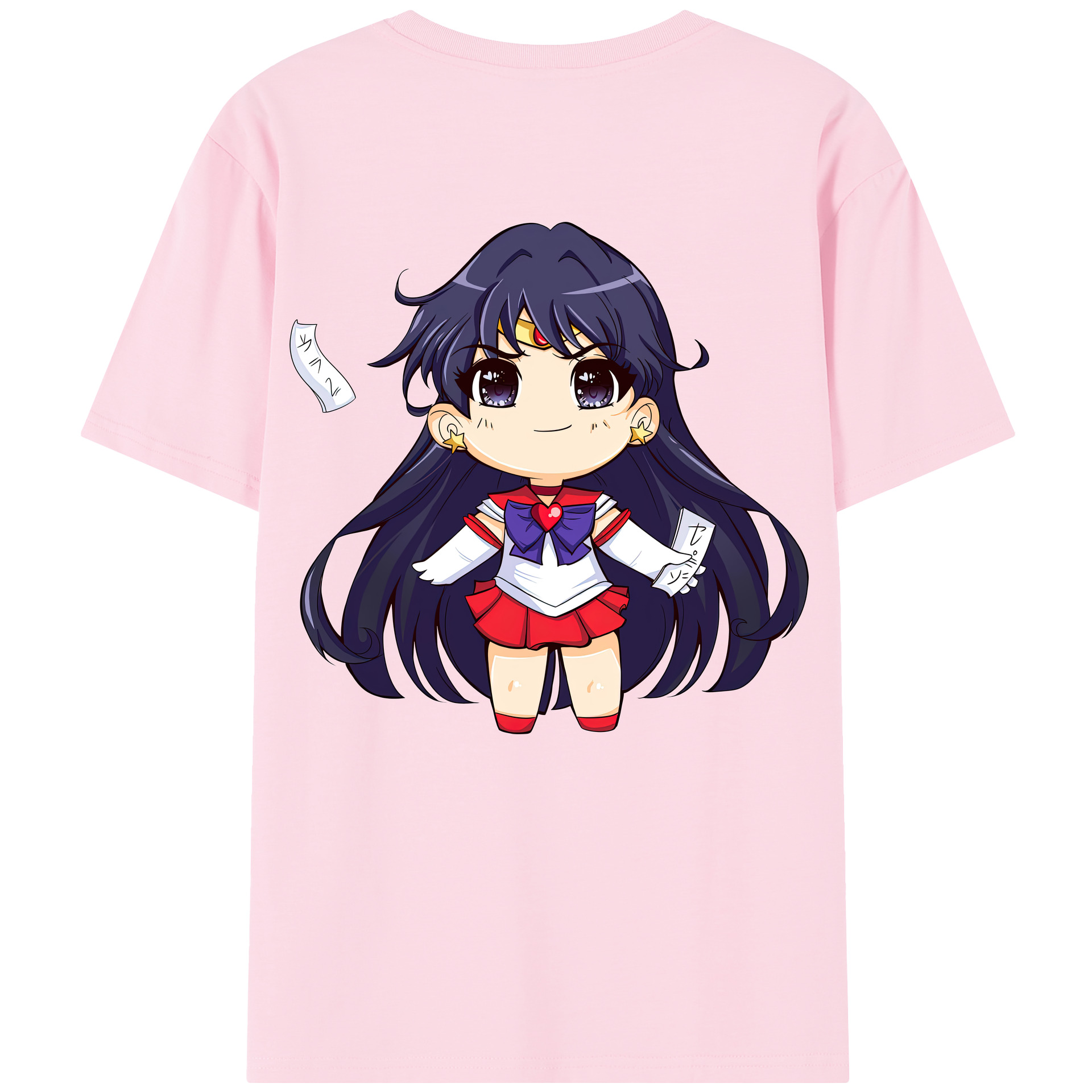 （画像用） 美少女戦士セーラームーン 火野レイ ひの レイ Sailor Moon Hino Rei （セーラーマーズ,Sailor Mars） 綿100％半袖Tシャツ（背面プリント）