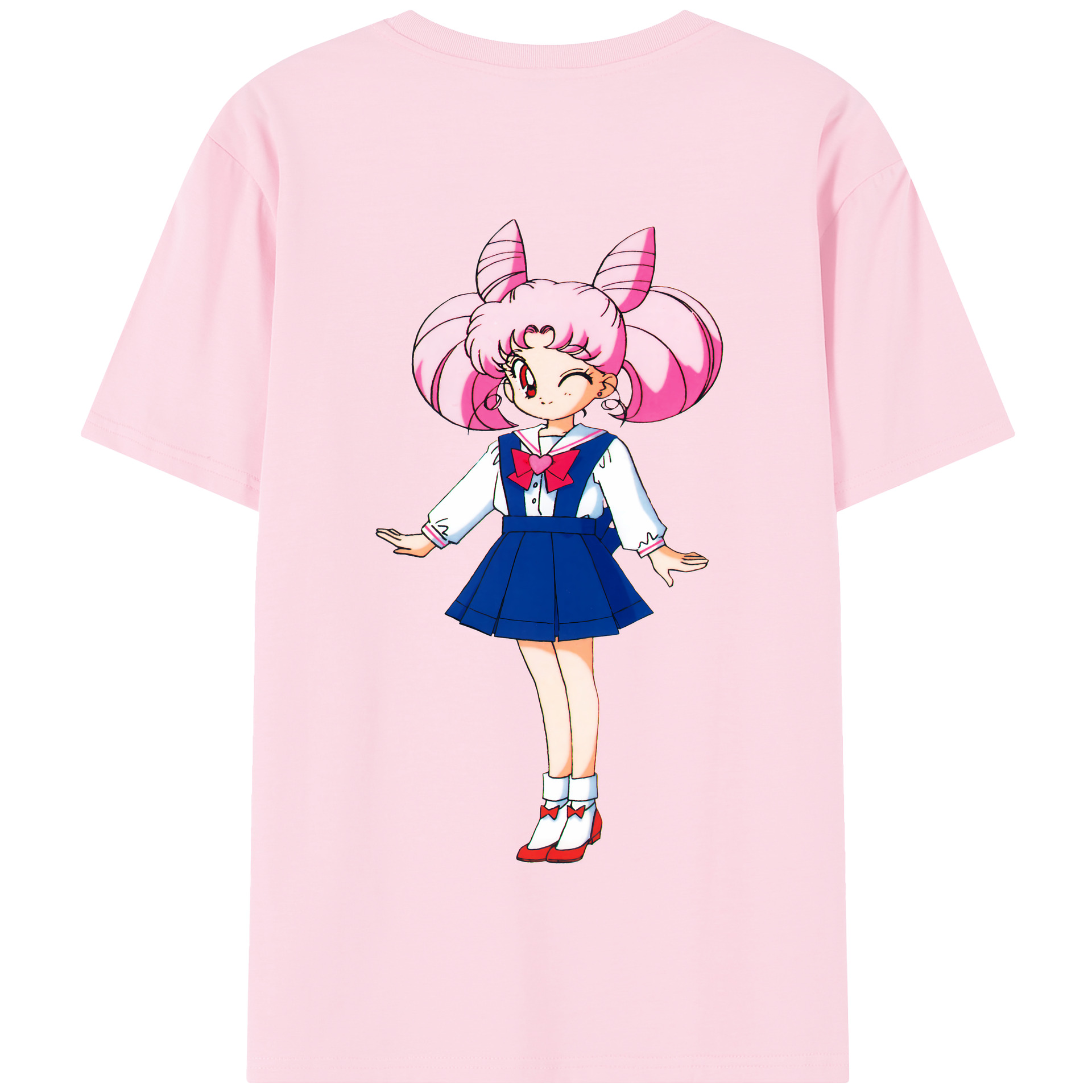（画像用） 美少女戦士セーラームーン ちびうさ Sailor Moon Chibiusa Tsukino Usagi Small Lady Serenity 綿100％半袖Tシャツ（背面プリント）