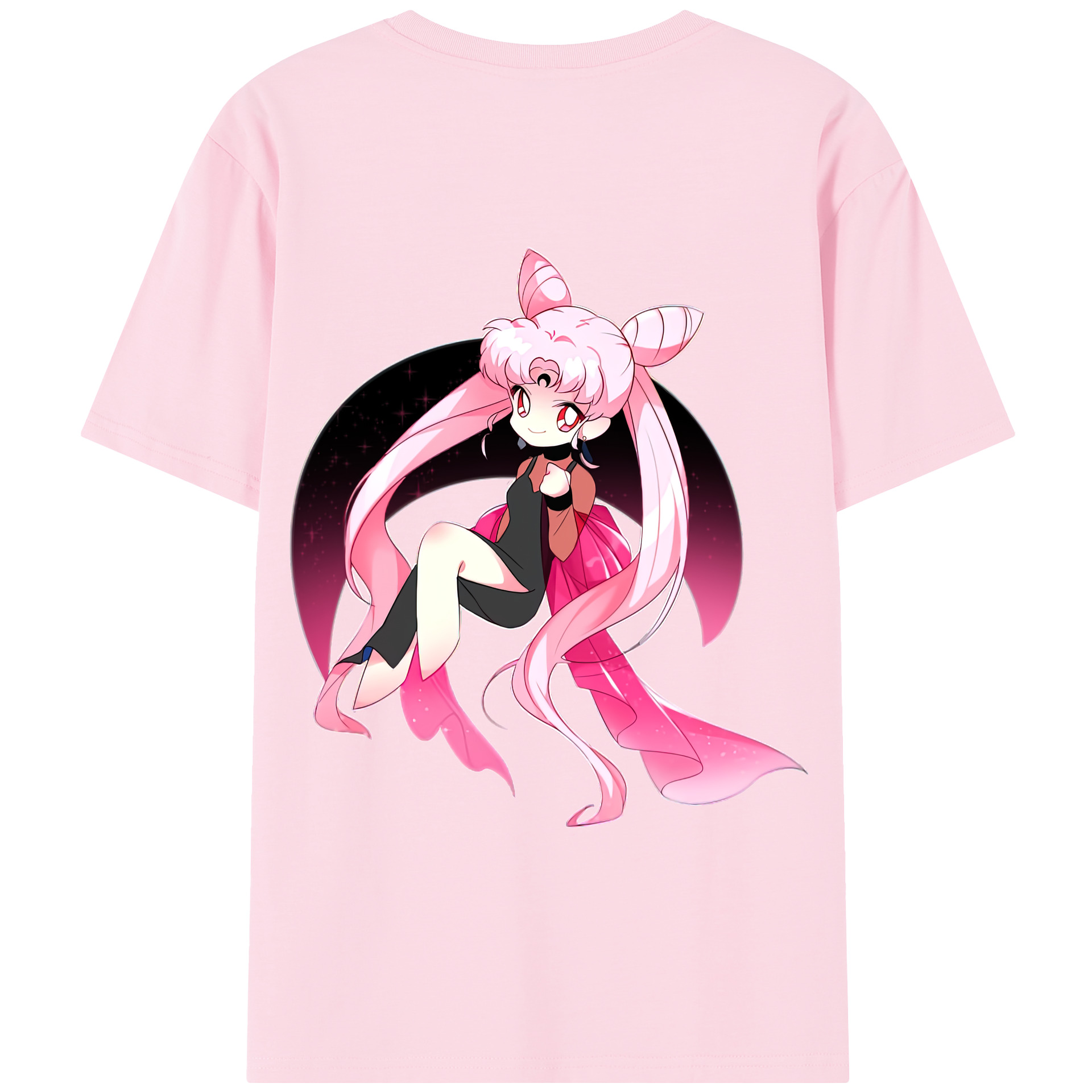（画像用） 美少女戦士セーラームーン ちびうさ Sailor Moon Chibiusa Tsukino Usagi Small Lady Serenity 綿100％半袖Tシャツ（背面プリント）
