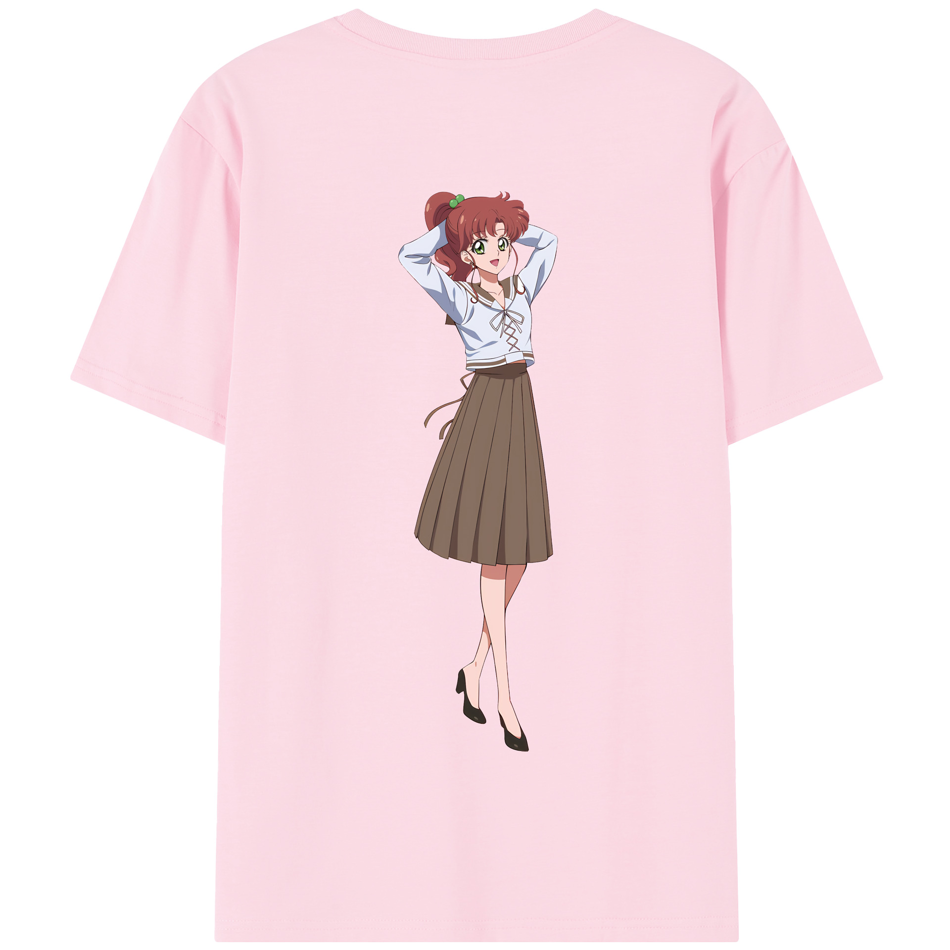 （画像用） 美少女戦士セーラームーン 木野 まこと きの まこと Sailor Moon Kino Makoto （セーラージュピター；Sailor Jupiter） 綿100％半袖Tシャツ（背面プリント）
