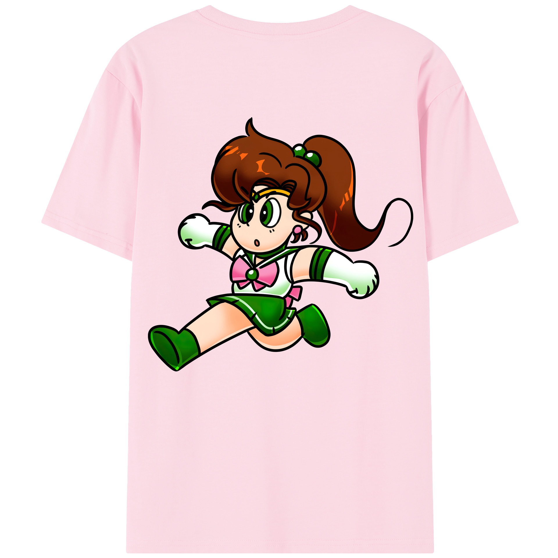 （画像用） 美少女戦士セーラームーン 木野 まこと きの まこと Sailor Moon Kino Makoto （セーラージュピター；Sailor Jupiter） 綿100％半袖Tシャツ（背面プリント）
