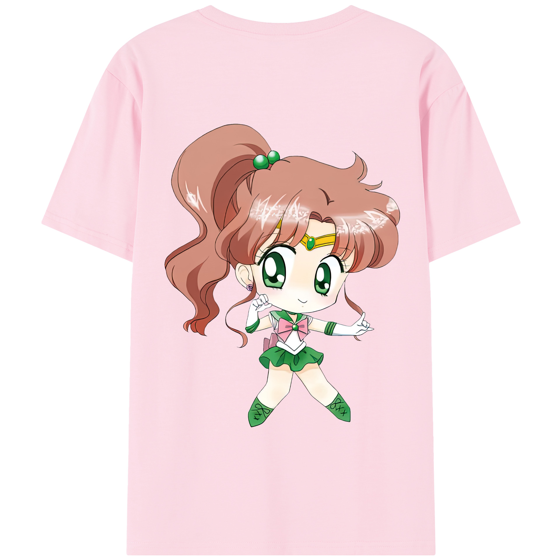 （画像用） 美少女戦士セーラームーン 木野 まこと きの まこと Sailor Moon Kino Makoto （セーラージュピター；Sailor Jupiter） 綿100％半袖Tシャツ（背面プリント）
