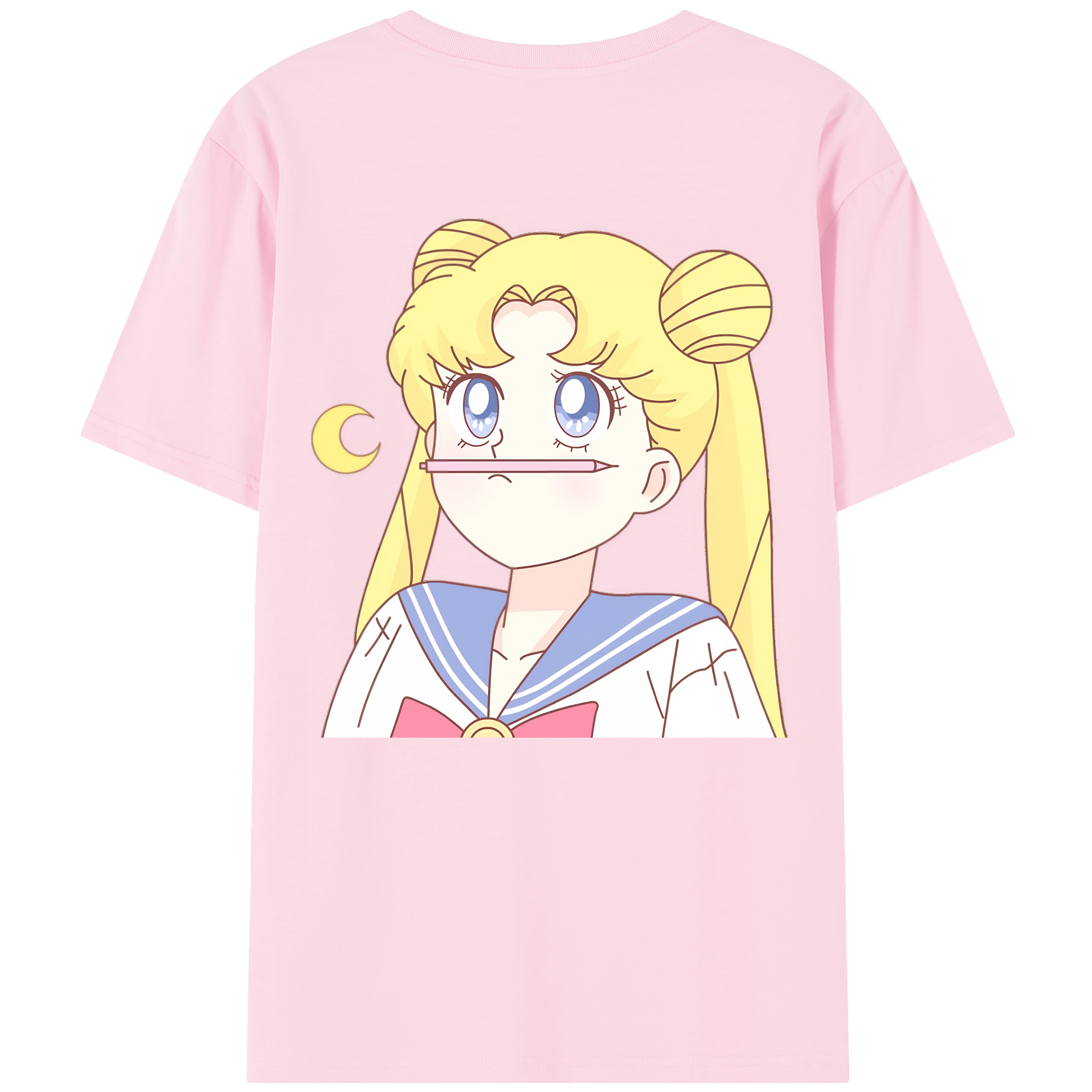 （画像用） 美少女戦士セーラームーン 愛野 美奈子 あいの みなこ Sailor Moon Aino Minako 綿100％半袖Tシャツ（背面プリント）