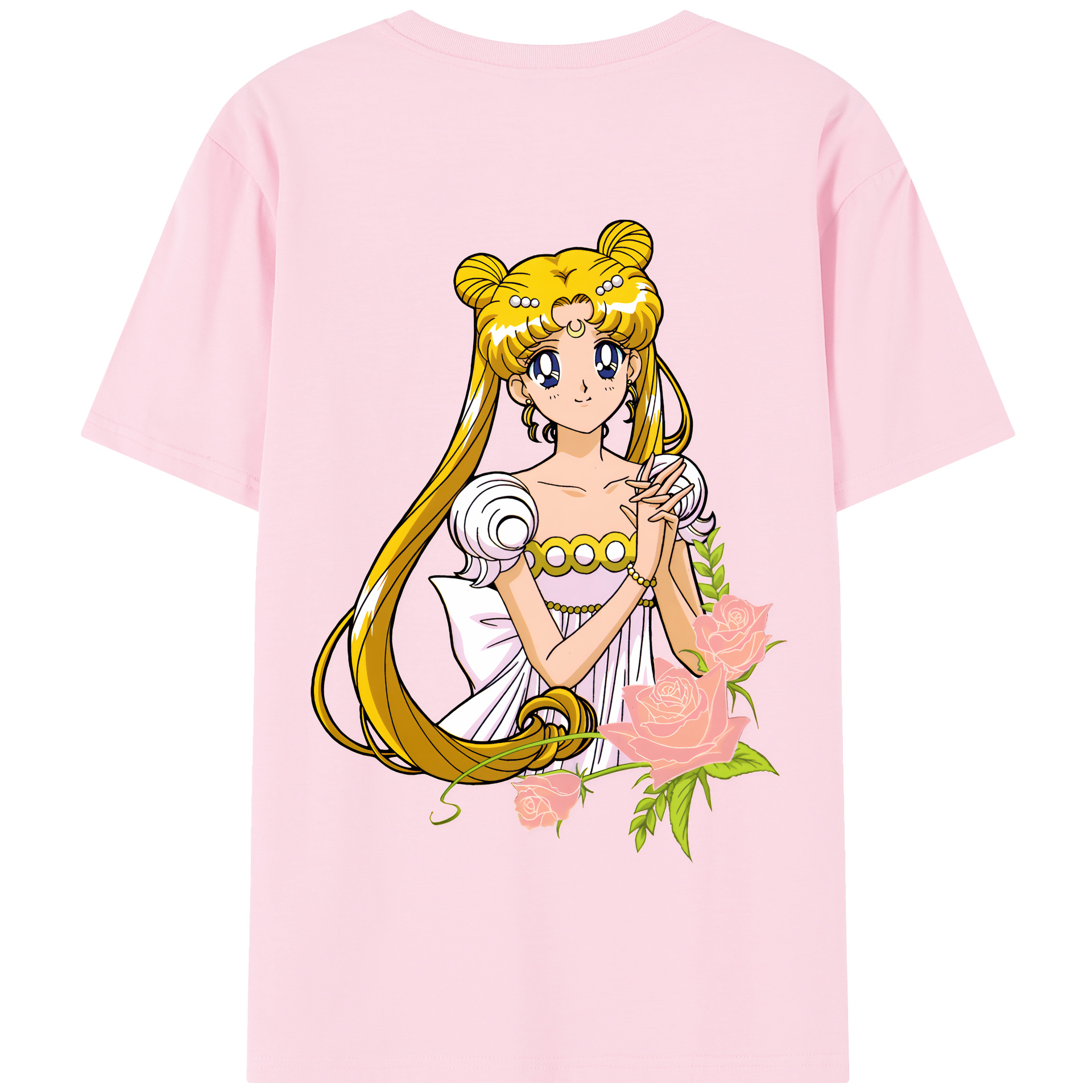（画像用） 美少女戦士セーラームーン 愛野 美奈子 あいの みなこ Sailor Moon Aino Minako 綿100％半袖Tシャツ（背面プリント）