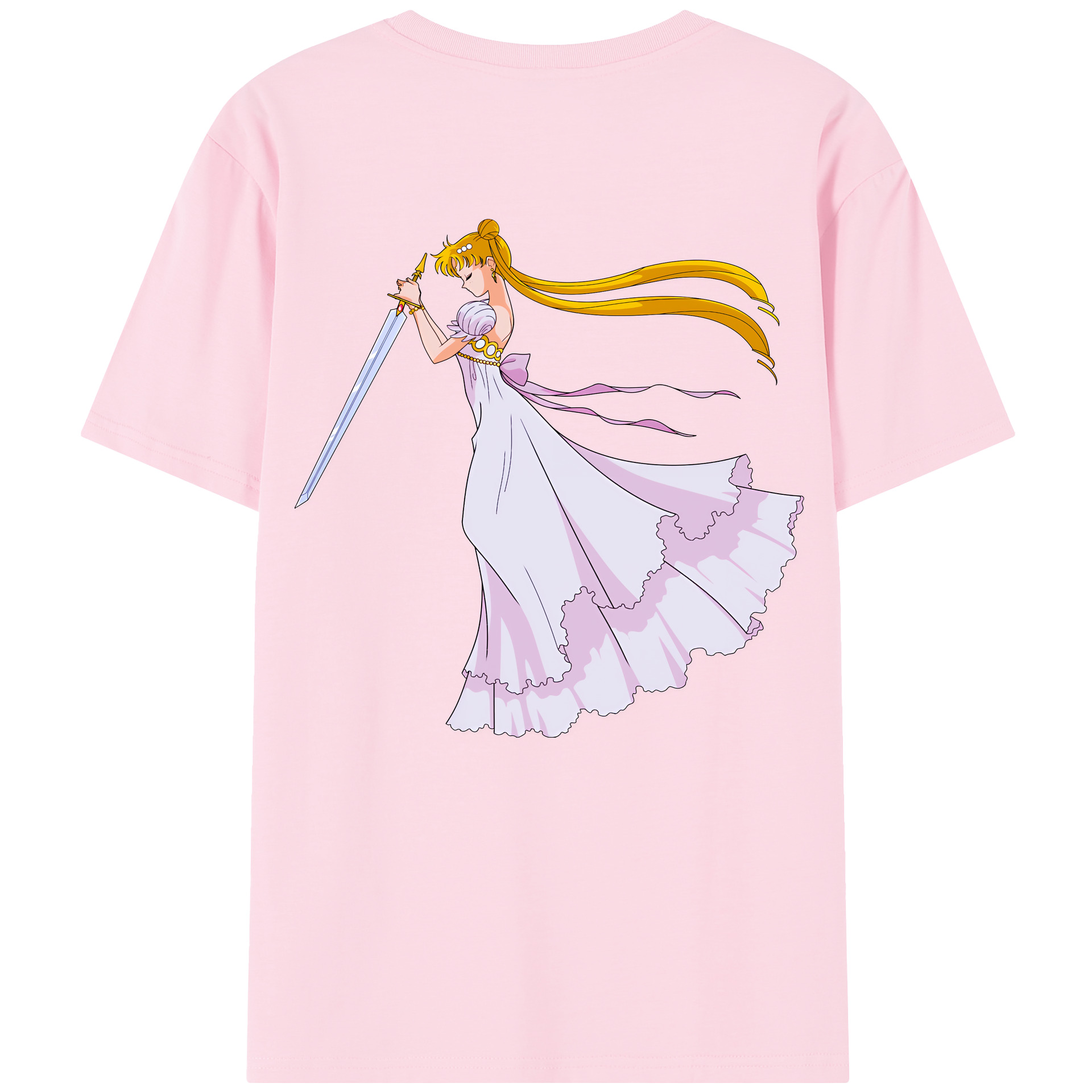 （画像用） 美少女戦士セーラームーン 愛野 美奈子 あいの みなこ Sailor Moon Aino Minako 綿100％半袖Tシャツ（背面プリント）