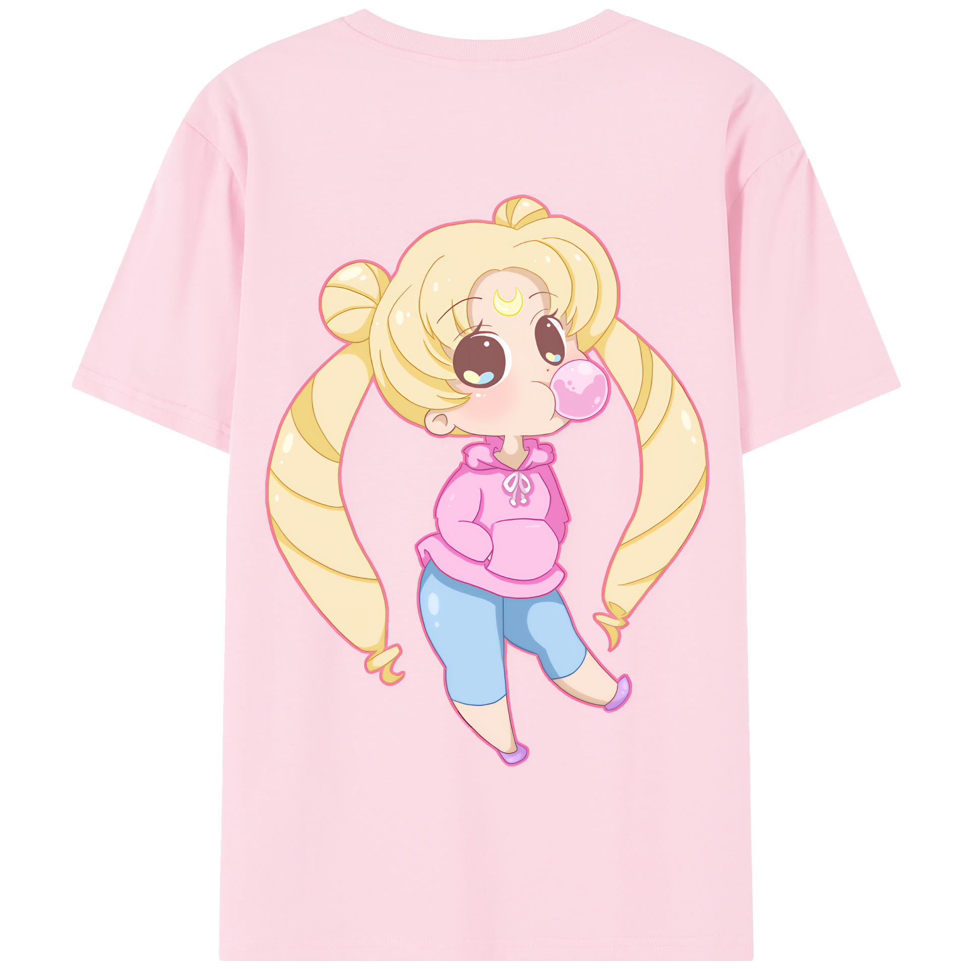 （画像用） 美少女戦士セーラームーン 愛野 美奈子 あいの みなこ Sailor Moon Aino Minako 綿100％半袖Tシャツ（背面プリント）