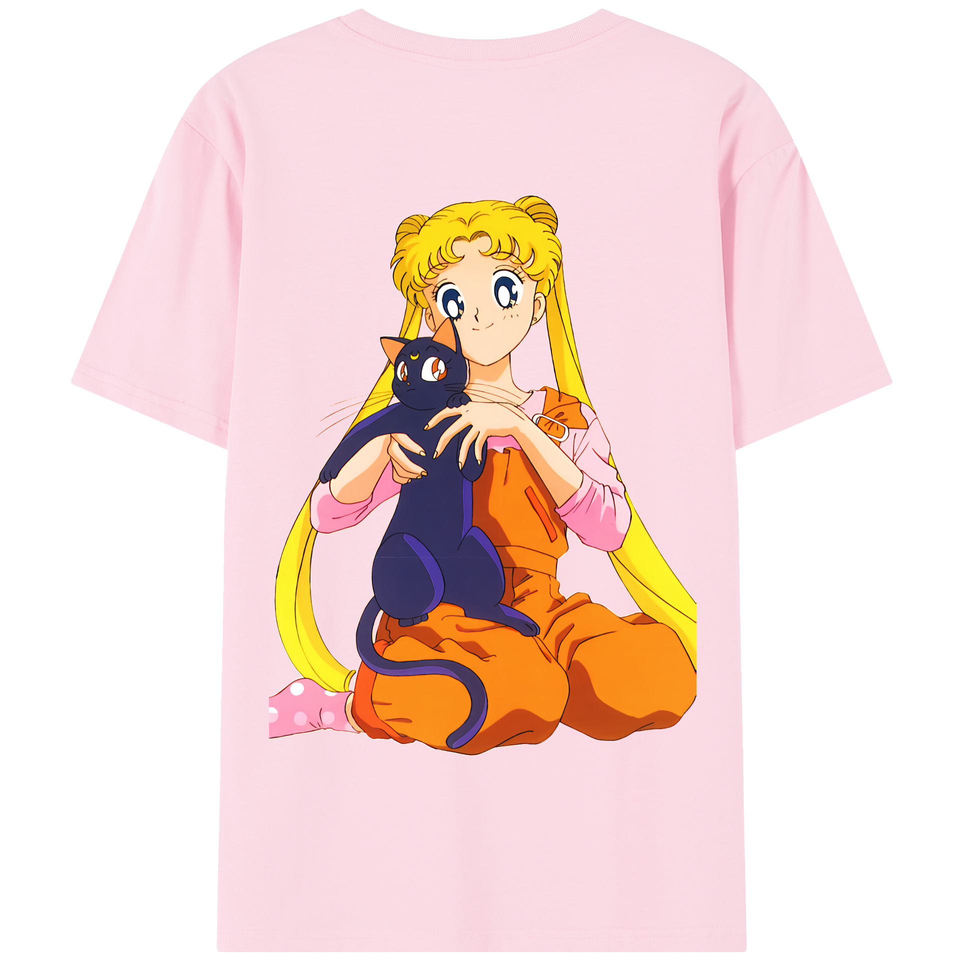 （画像用） 美少女戦士セーラームーン 愛野 美奈子 あいの みなこ Sailor Moon Aino Minako 綿100％半袖Tシャツ（背面プリント）