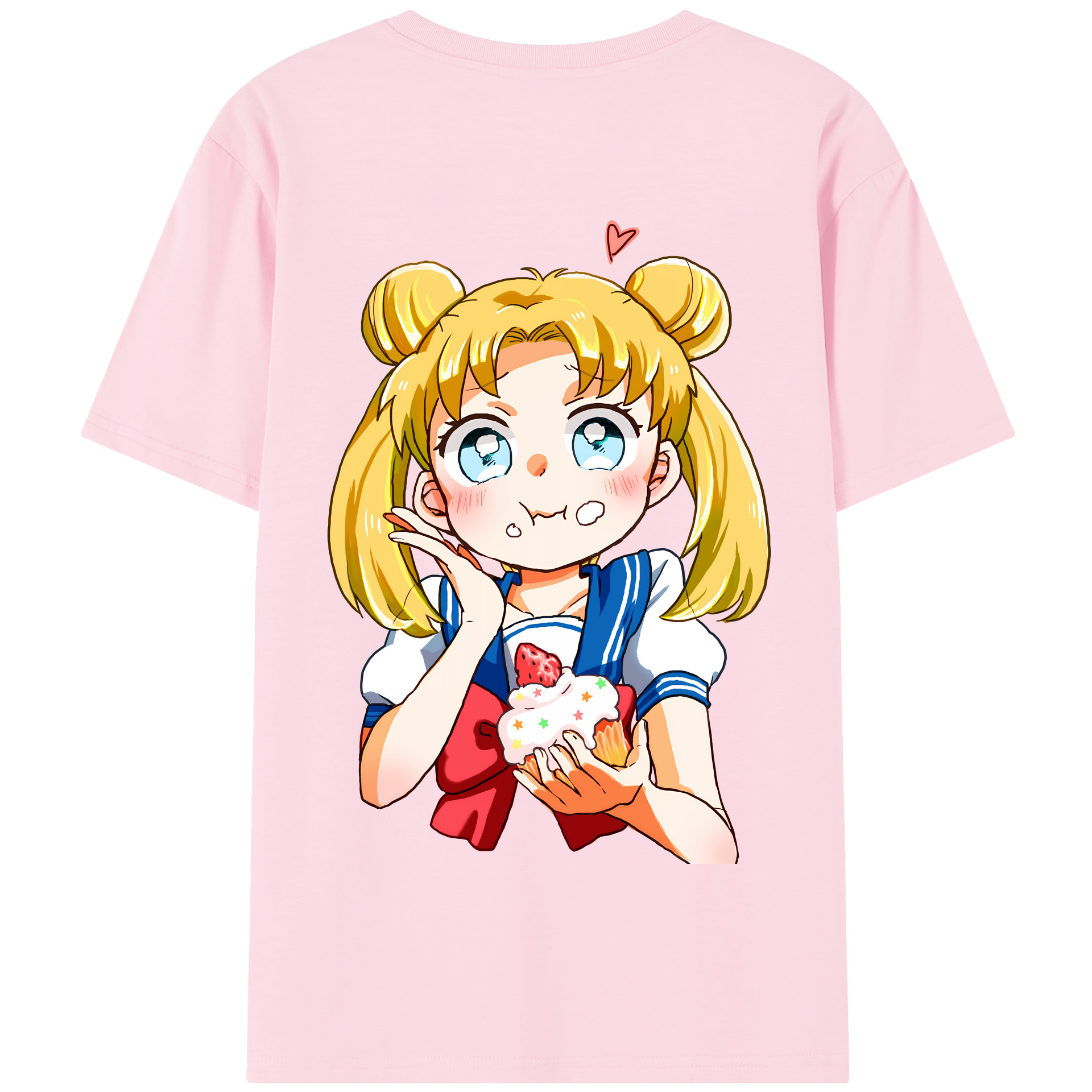 （画像用） 美少女戦士セーラームーン 愛野 美奈子 あいの みなこ Sailor Moon Aino Minako 綿100％半袖Tシャツ（背面プリント）