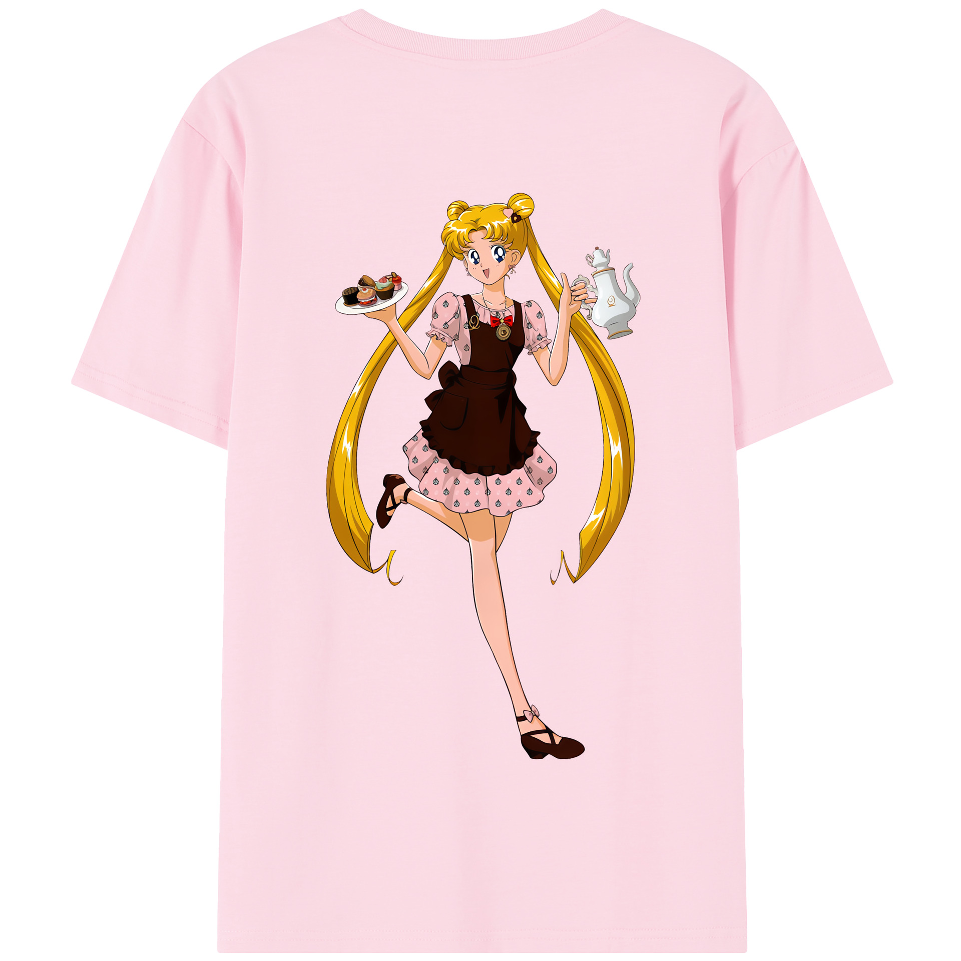 （画像用） 美少女戦士セーラームーン 愛野 美奈子 あいの みなこ Sailor Moon Aino Minako 綿100％半袖Tシャツ（背面プリント）